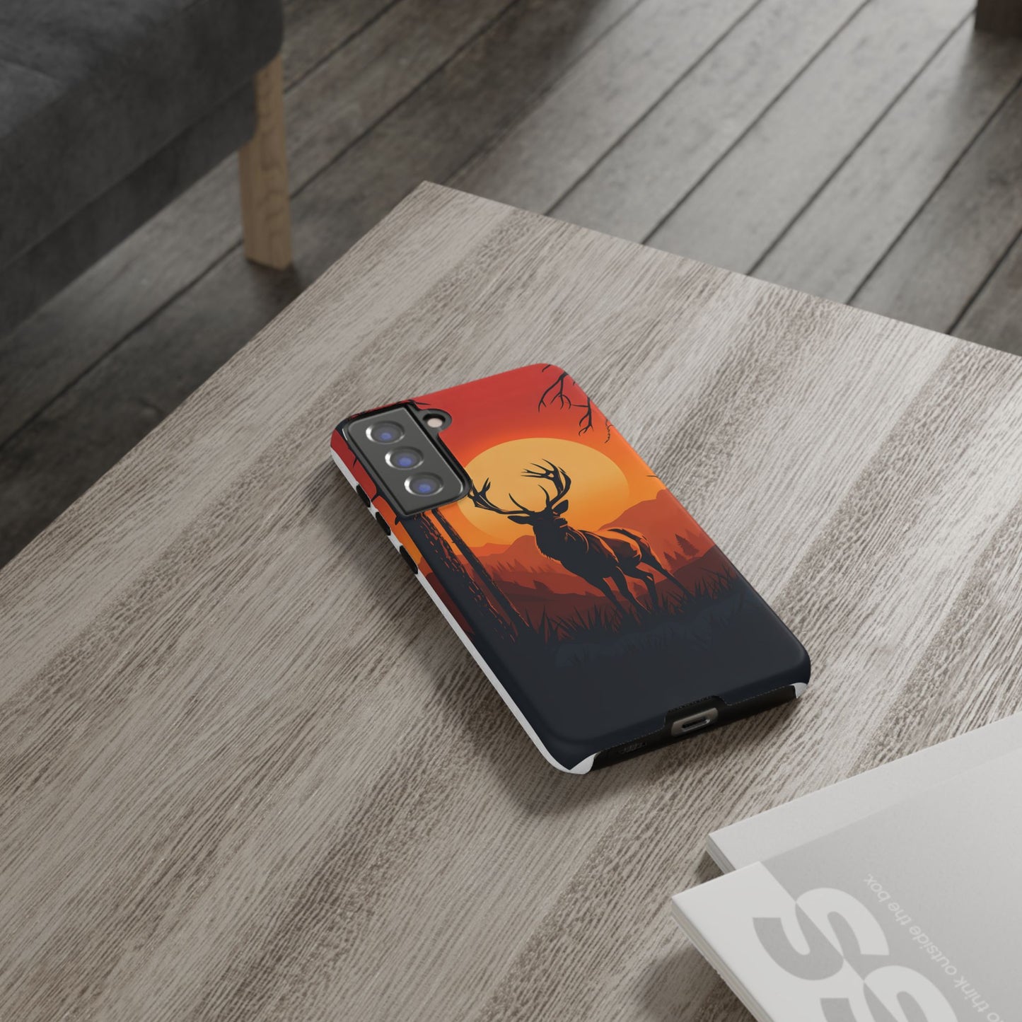 Wildlife Phone Case - Stag and Sunset Design for Nature Lovers