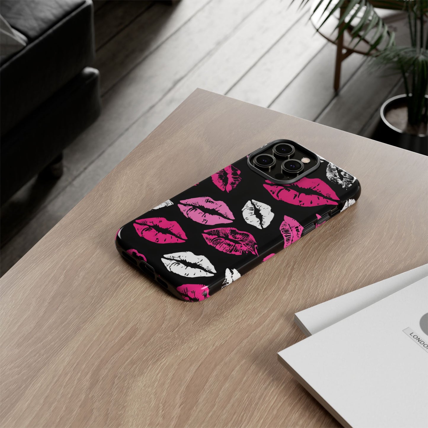 Lips Print iPhone Case - Stylish Tough Phone Cover