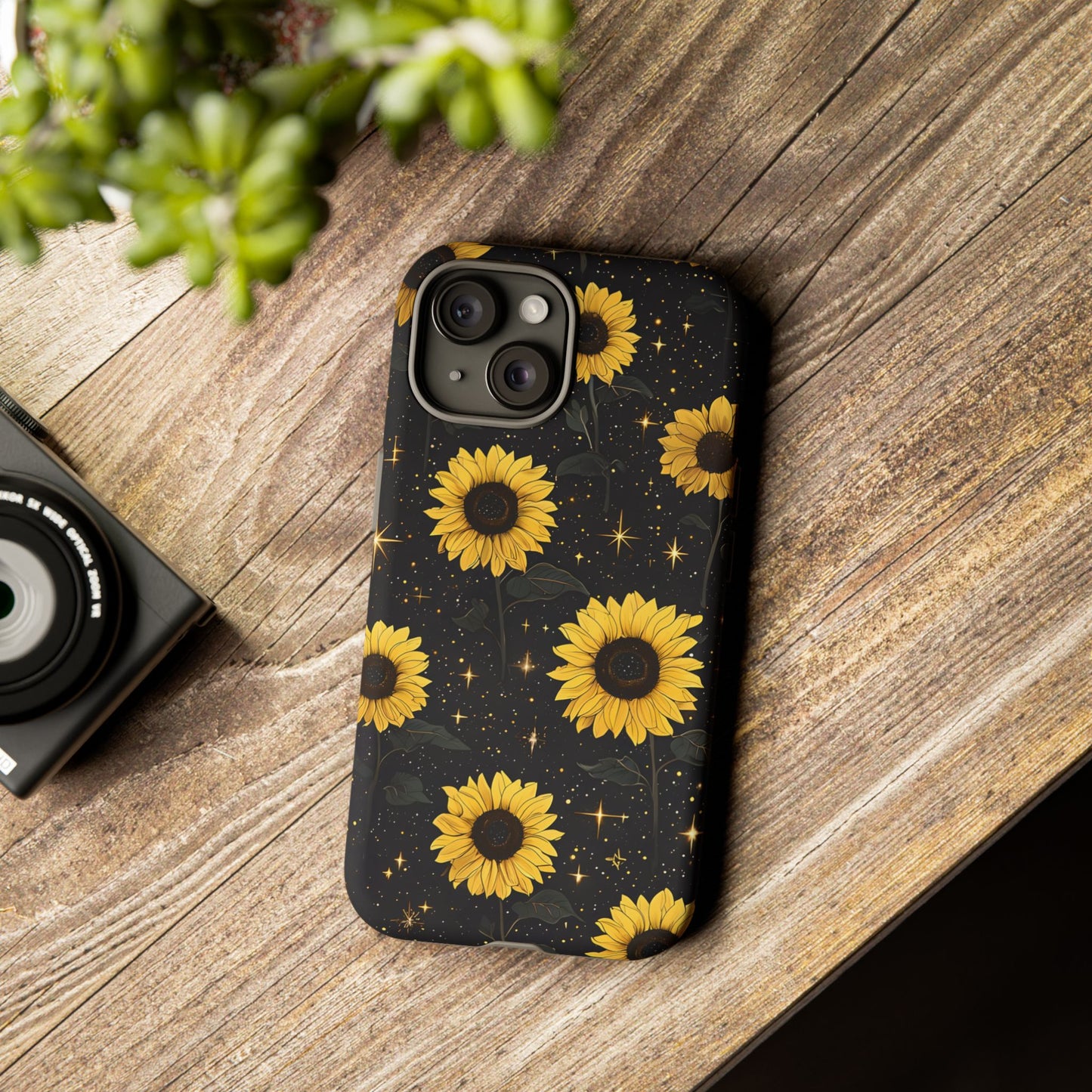 Sunflower Galaxy Tough Case - Durable Phone Cover with Floral Design