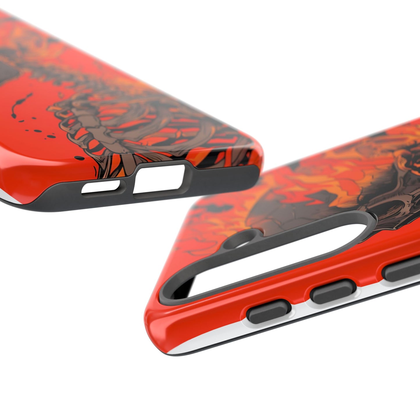 Flaming Skeleton Phone Case - Tough & Stylish Protection