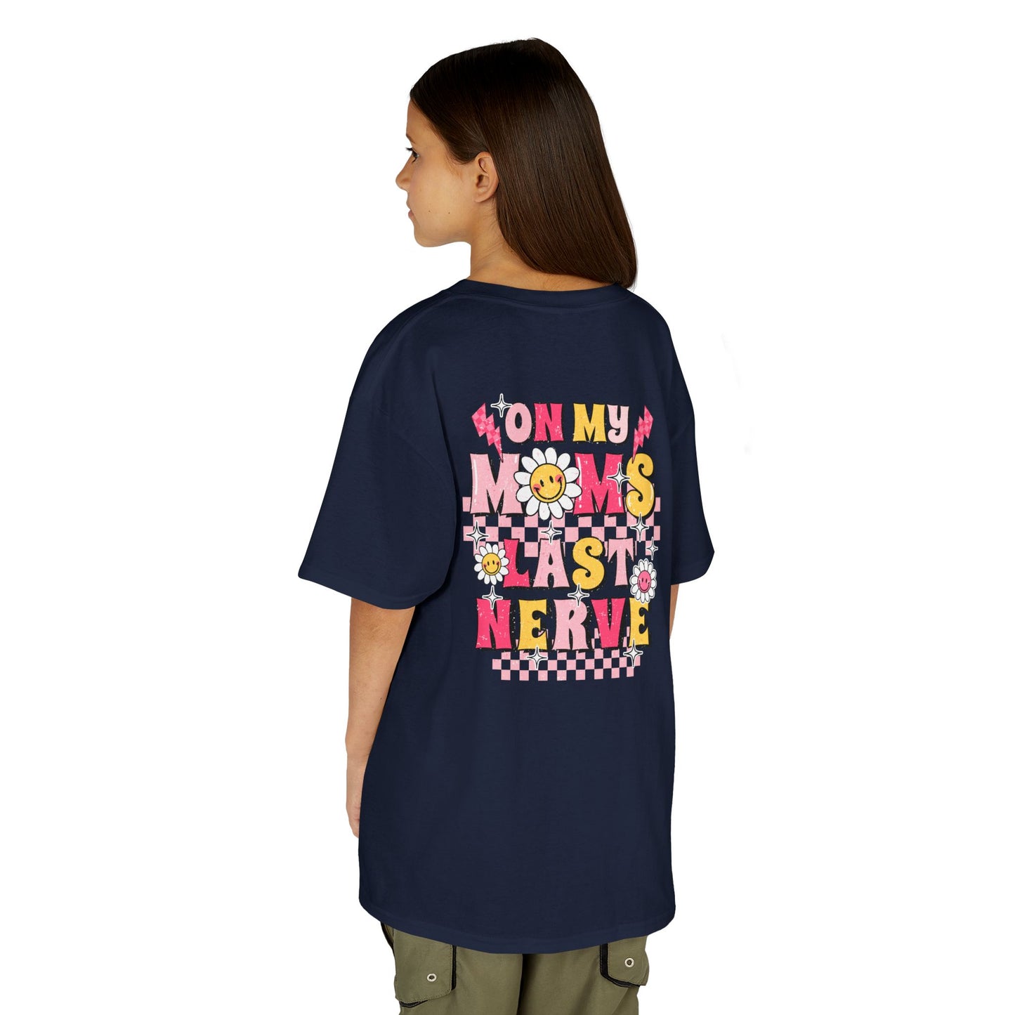 Kids Heavy Cotton™ Tee - 'On My Mom's Last Nerve' Graphic T-Shirt