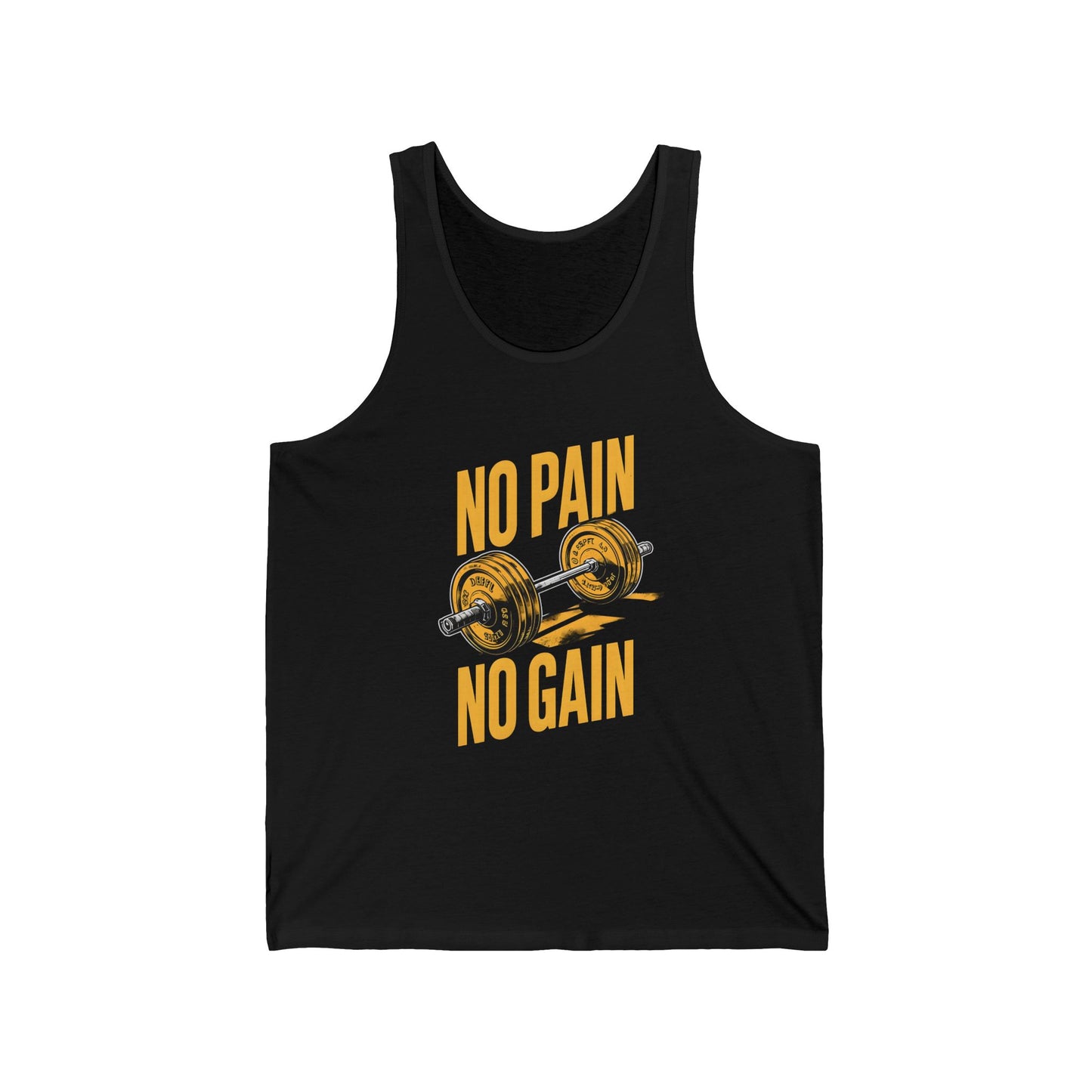 No Pain No Gain Unisex Jersey Tank - Workout Motivation Shirt