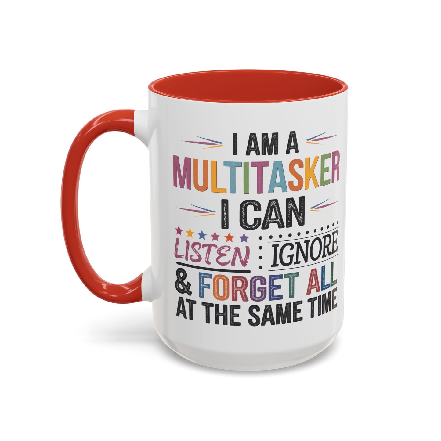 Multitasker Coffee 15oz Mug - Fun Accent Mug for Busy Beverages