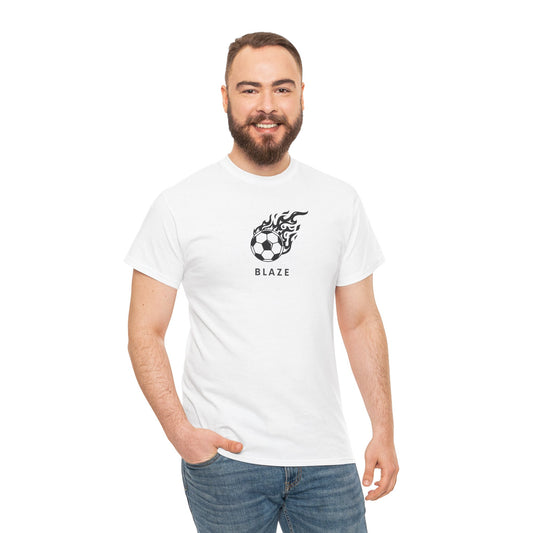 PERSONALIZED-Flame Soccer Tee - Unisex Cotton Shirt for Sports Enthusiasts
