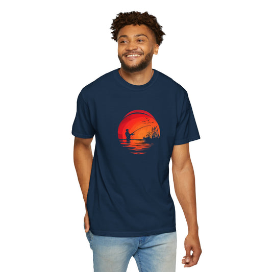Sunset Fishing Unisex T-Shirt – Perfect for Outdoor Lovers