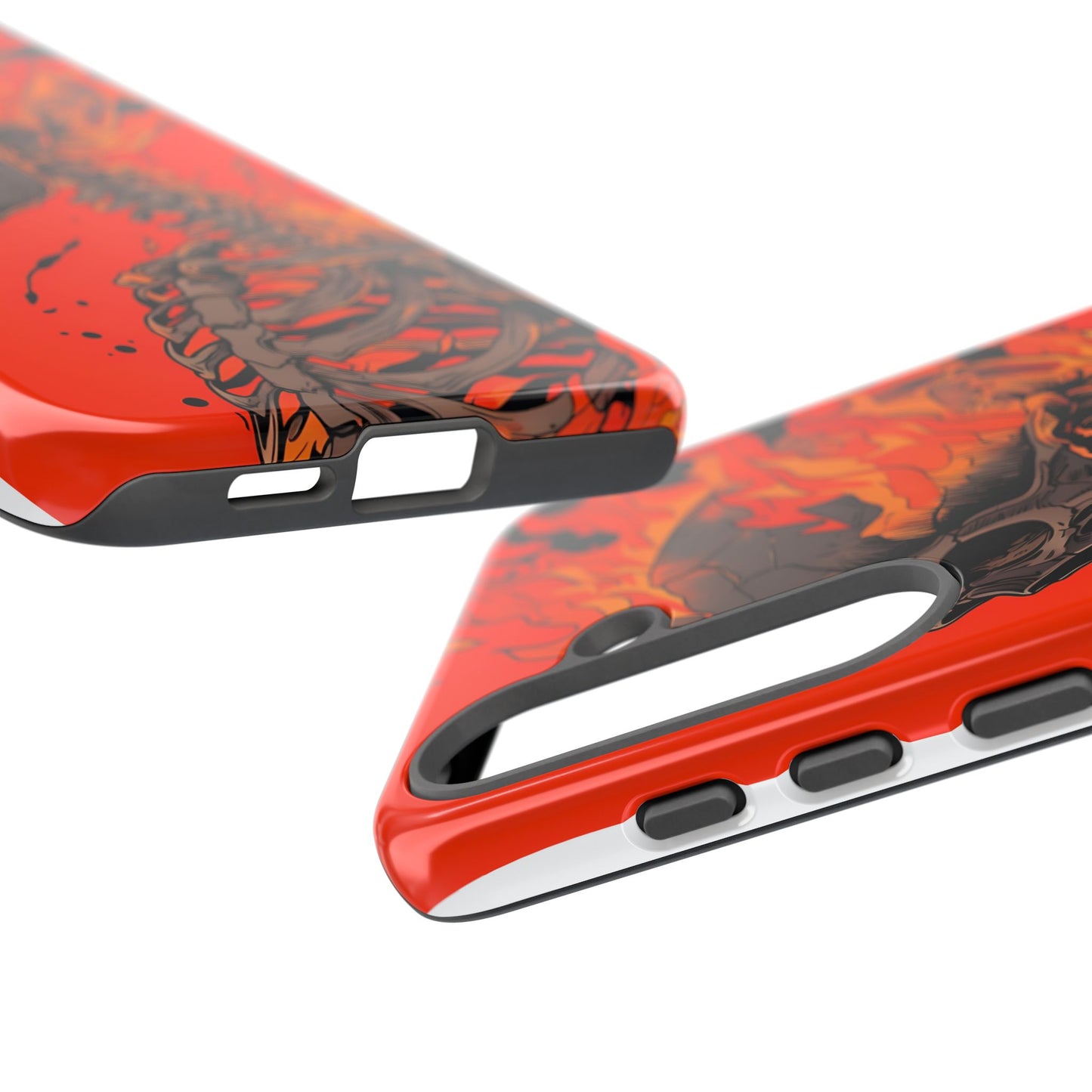 Flaming Skeleton Phone Case - Tough & Stylish Protection