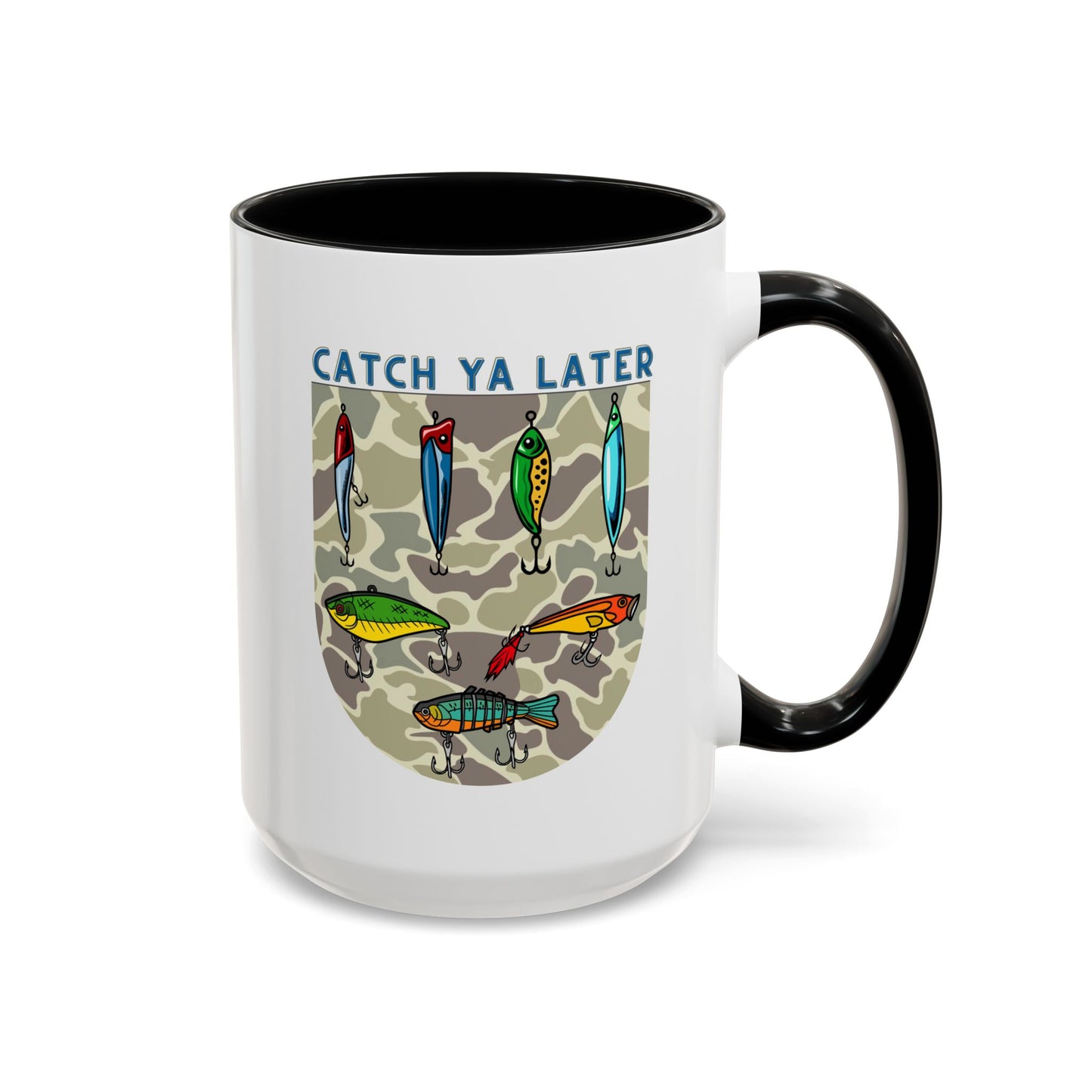 Catch Ya Later Fishing 15oz Mug - Fun Accent Coffee Mug for Anglers