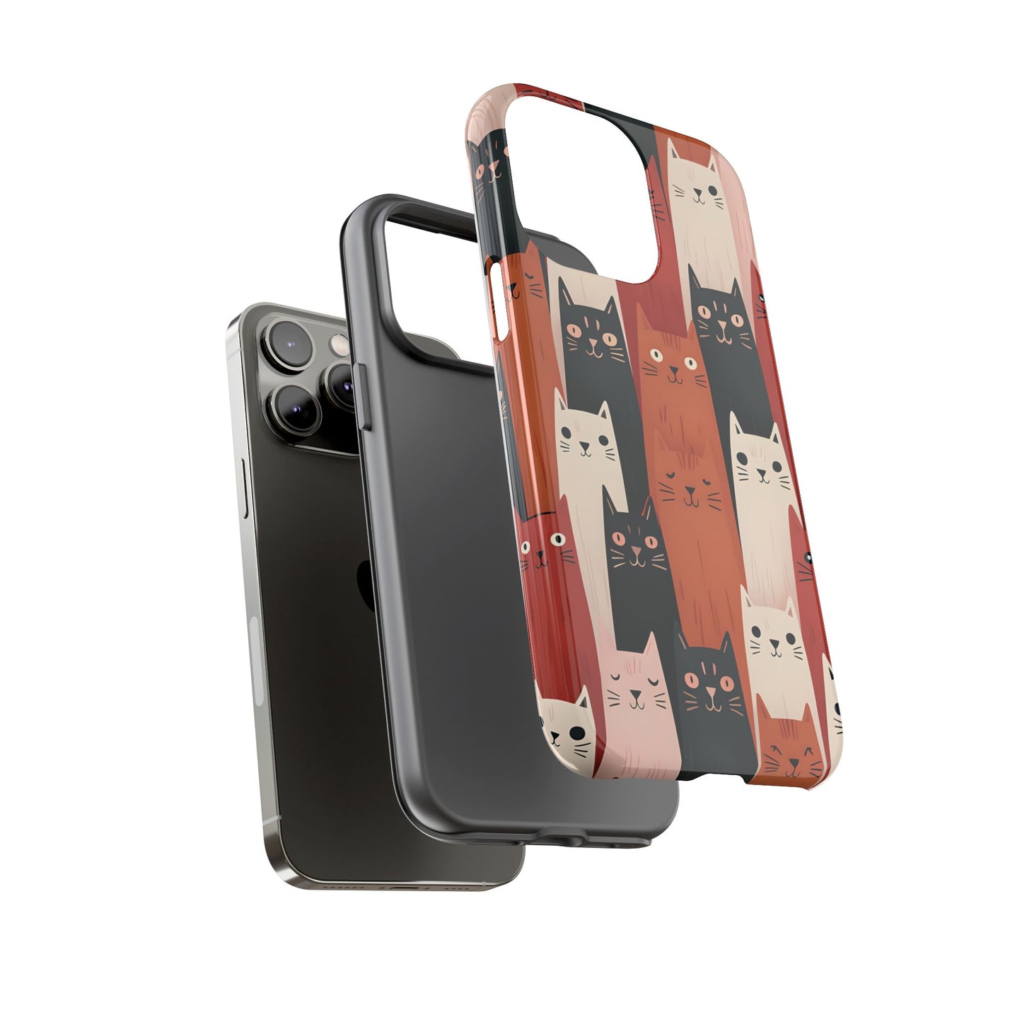 Playful Cat Phone Case - Tough & Stylish Purrfect for Cat Lovers