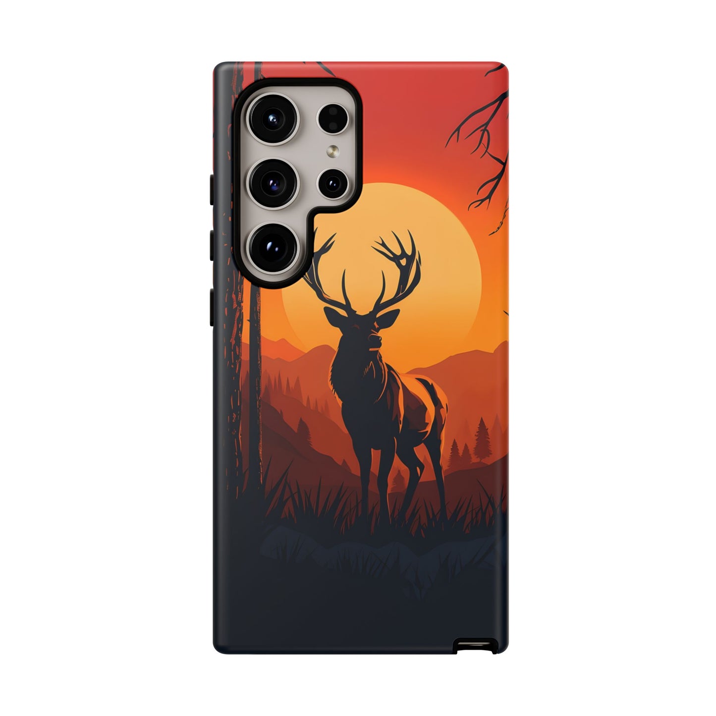 Wildlife Phone Case - Stag and Sunset Design for Nature Lovers