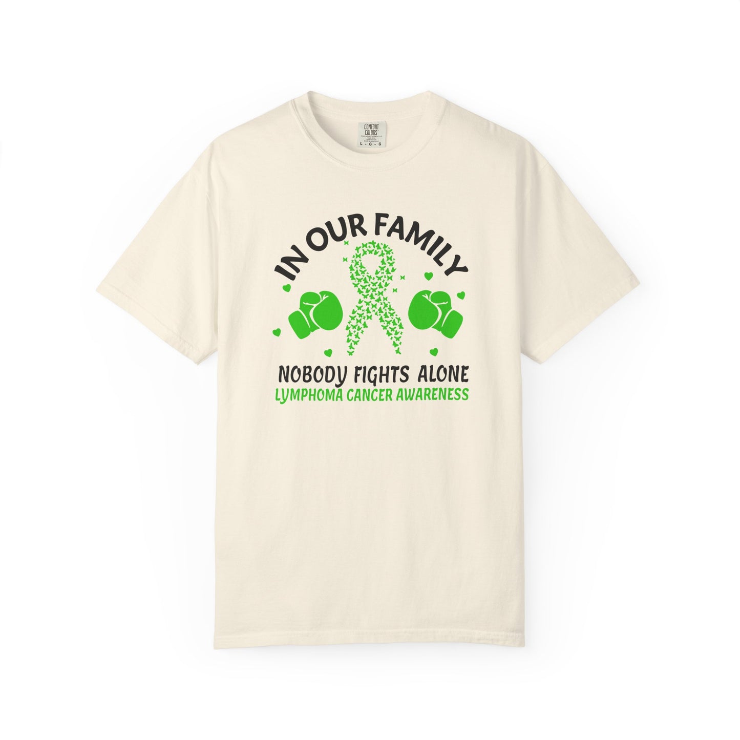 Lymphoma Awareness T-shirt, Family Support Shirt, Cancer Awareness Top, Gift for Fighters, Unisex Casual Tee