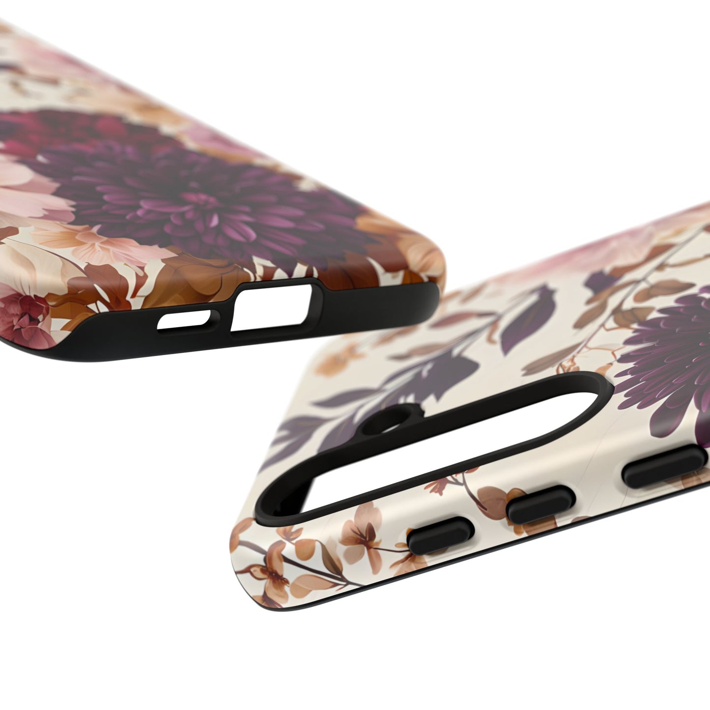 Floral Tough Phone Case - Elegant Design for iPhones & Androids