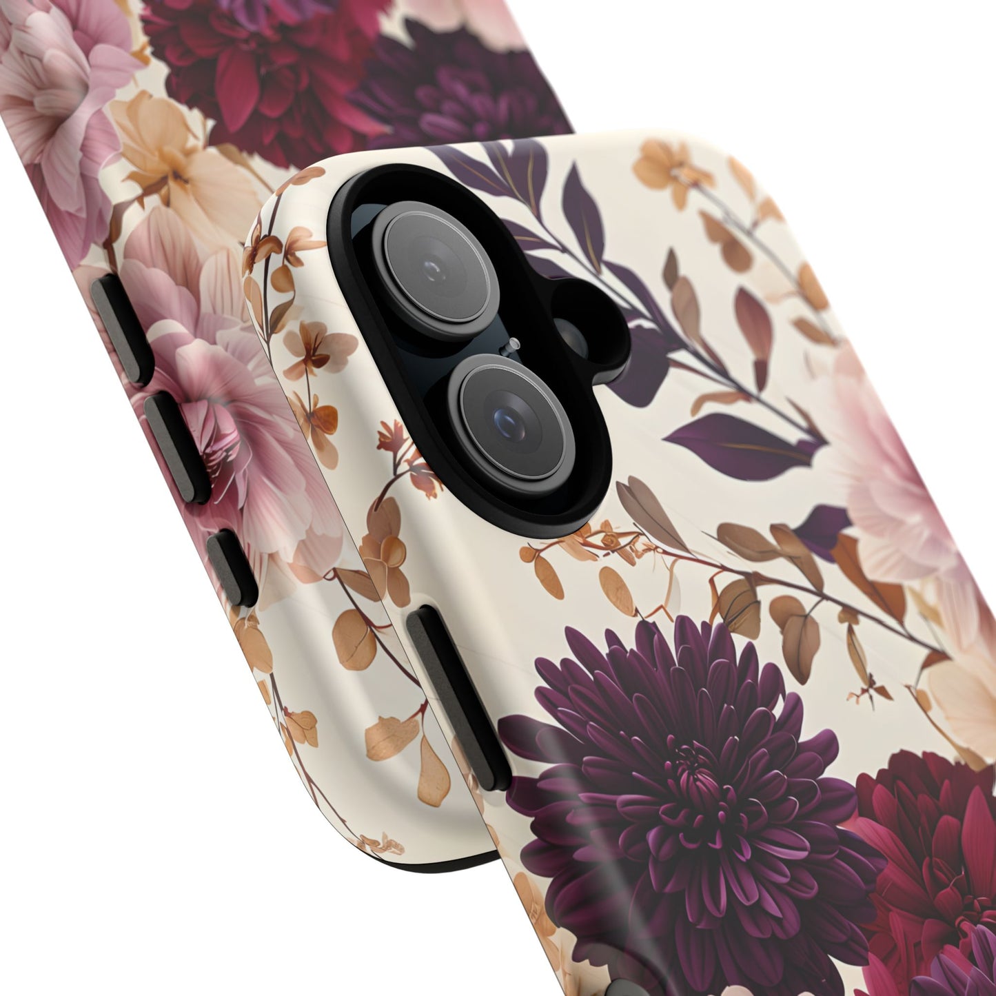 Floral Tough Phone Case - Elegant Design for iPhones & Androids