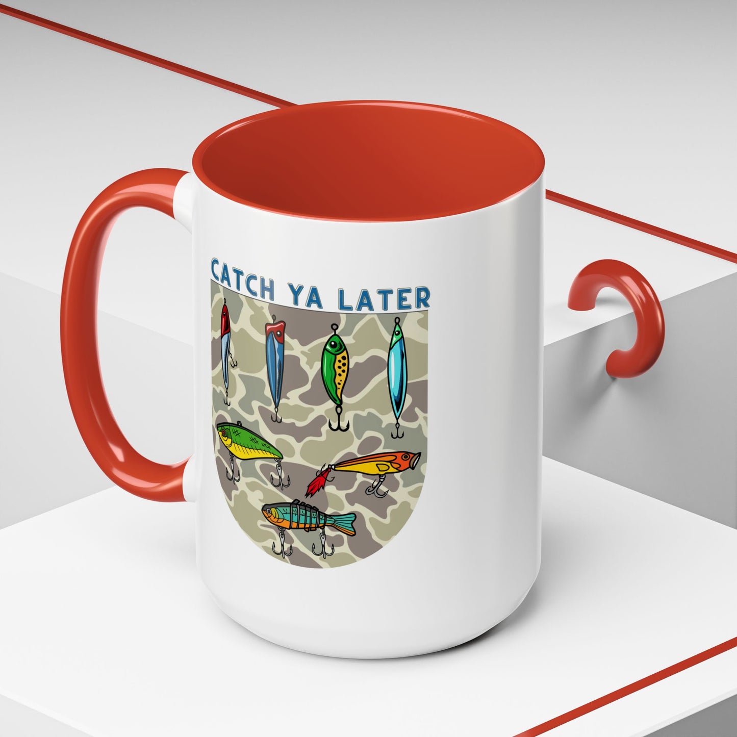 Catch Ya Later Fishing 15oz Mug - Fun Accent Coffee Mug for Anglers