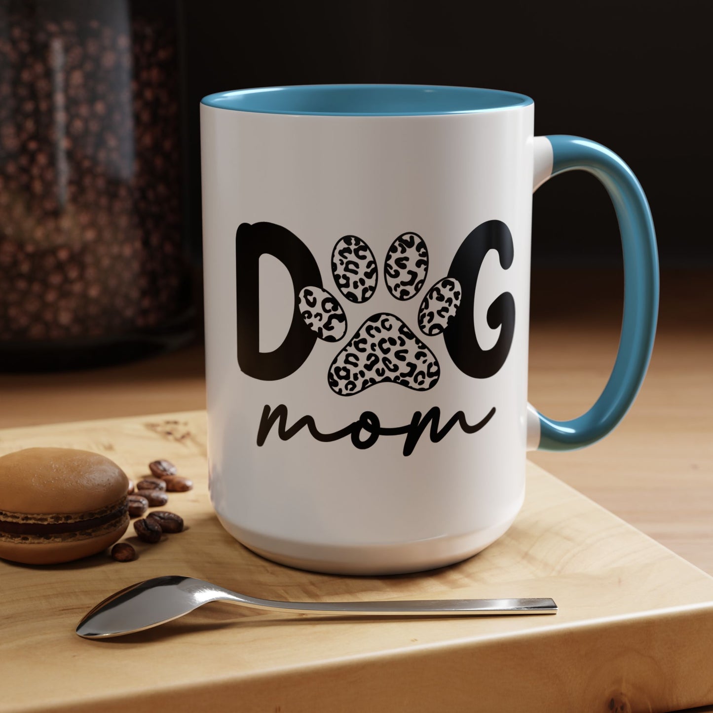 Dog Mom Accent 15oz Coffee Mug - Perfect Gift for Pet Lovers