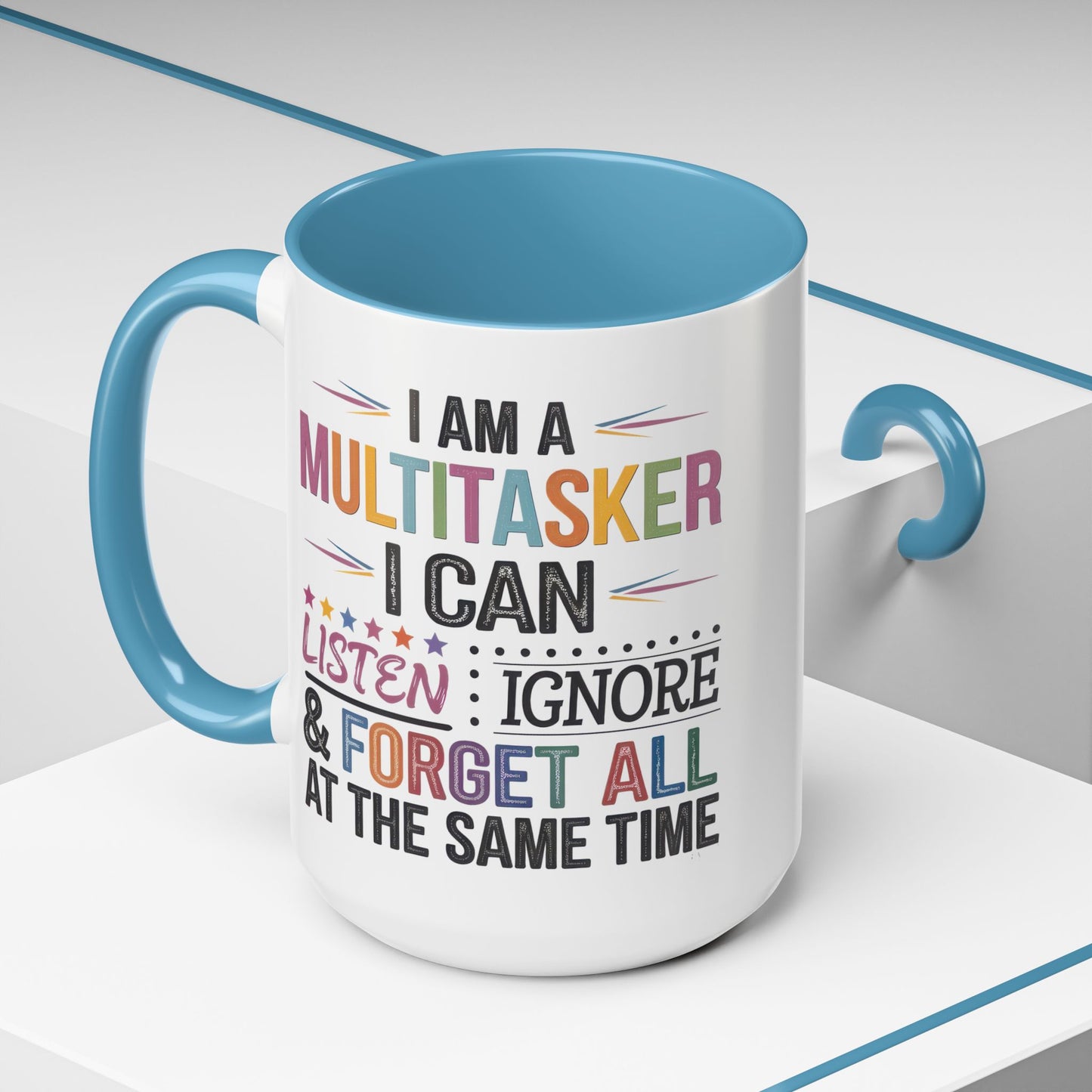 Multitasker Coffee 15oz Mug - Fun Accent Mug for Busy Beverages