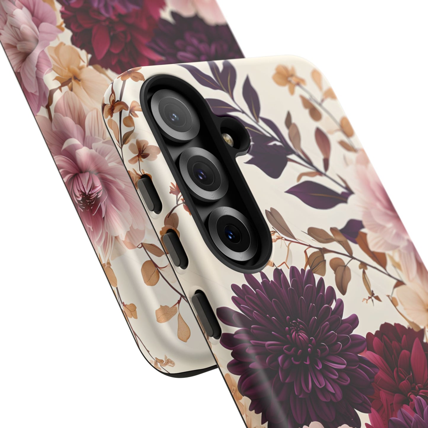 Floral Tough Phone Case - Elegant Design for iPhones & Androids
