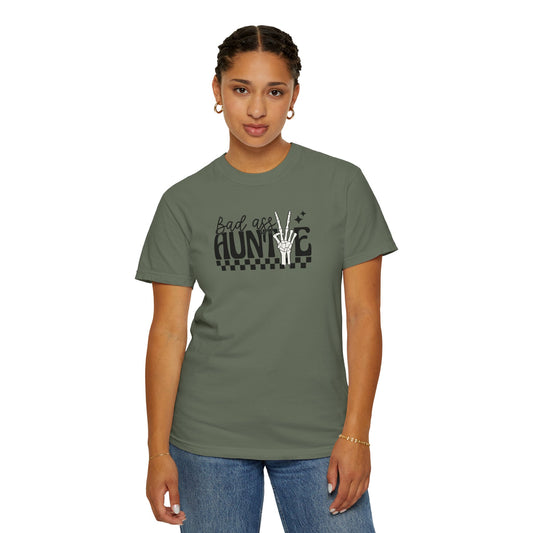 Bad Ass Auntie T-Shirt - Trendy Unisex Garment-Dyed Tee for Cool Aunts