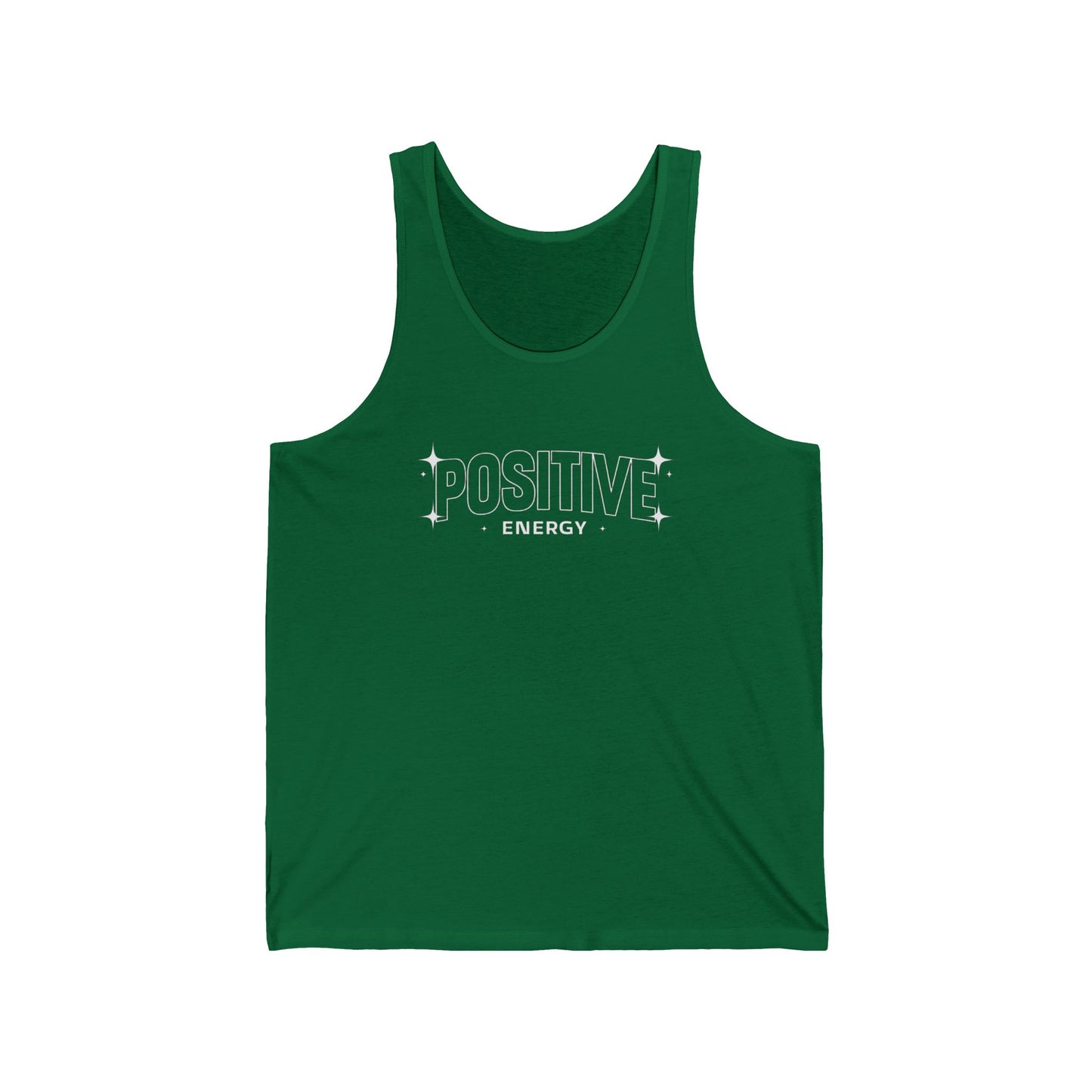 Positive Energy Unisex Jersey Tank - Motivational Summer Fitness Top