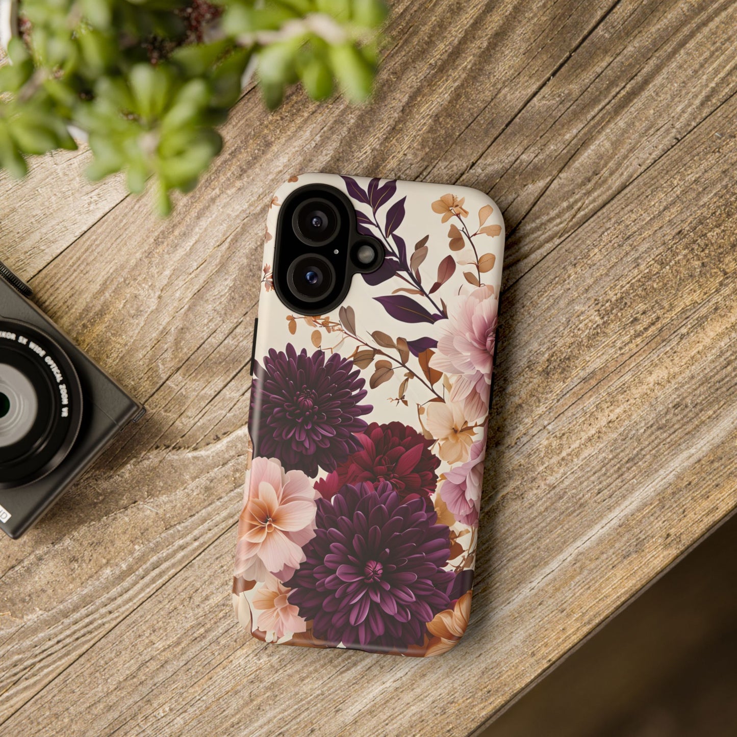 Floral Tough Phone Case - Elegant Design for iPhones & Androids