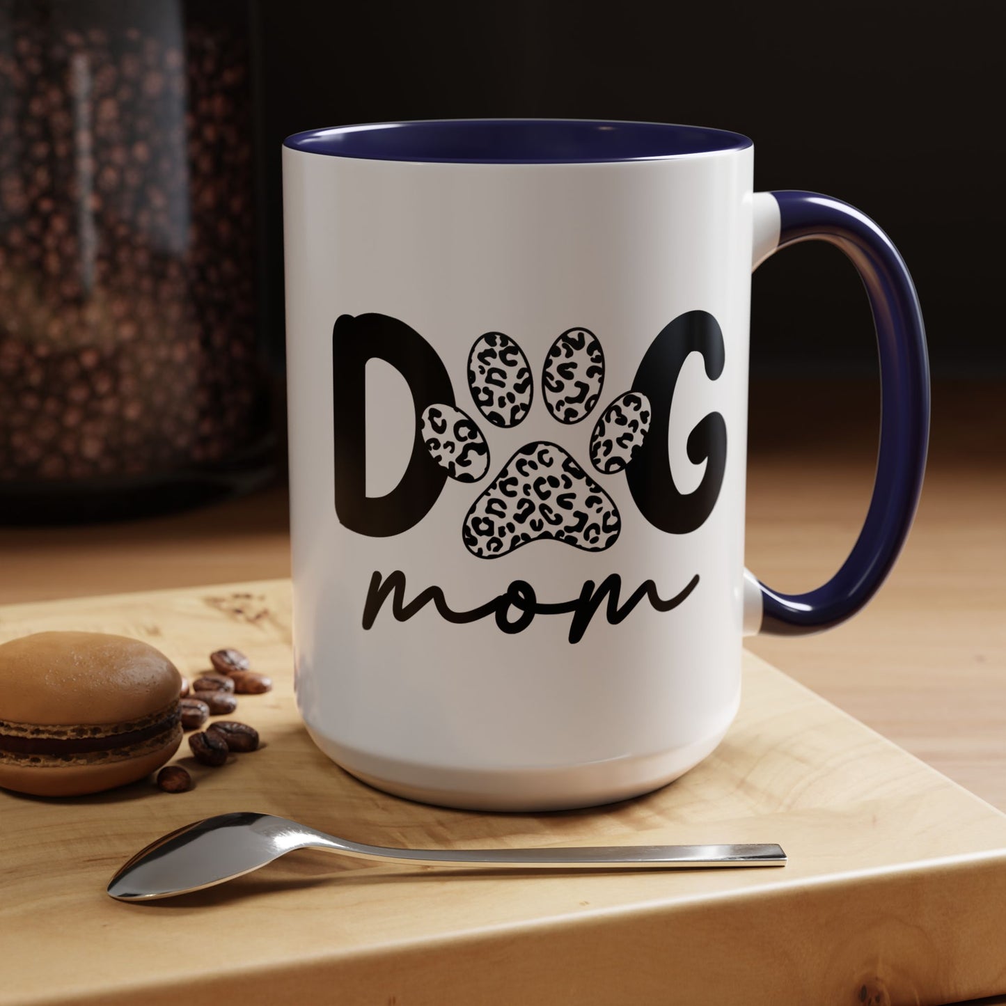 Dog Mom Accent 15oz Coffee Mug - Perfect Gift for Pet Lovers