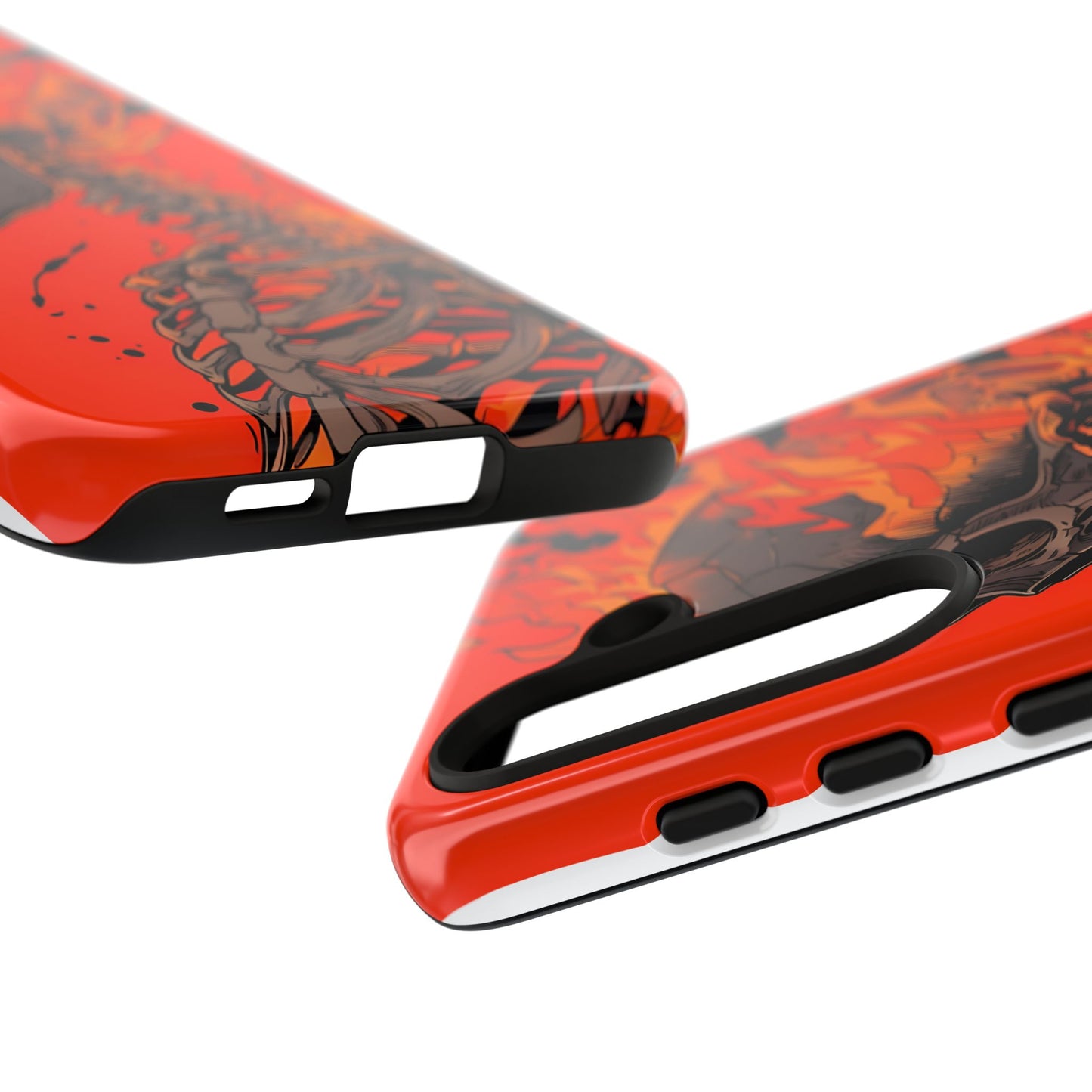 Flaming Skeleton Phone Case - Tough & Stylish Protection