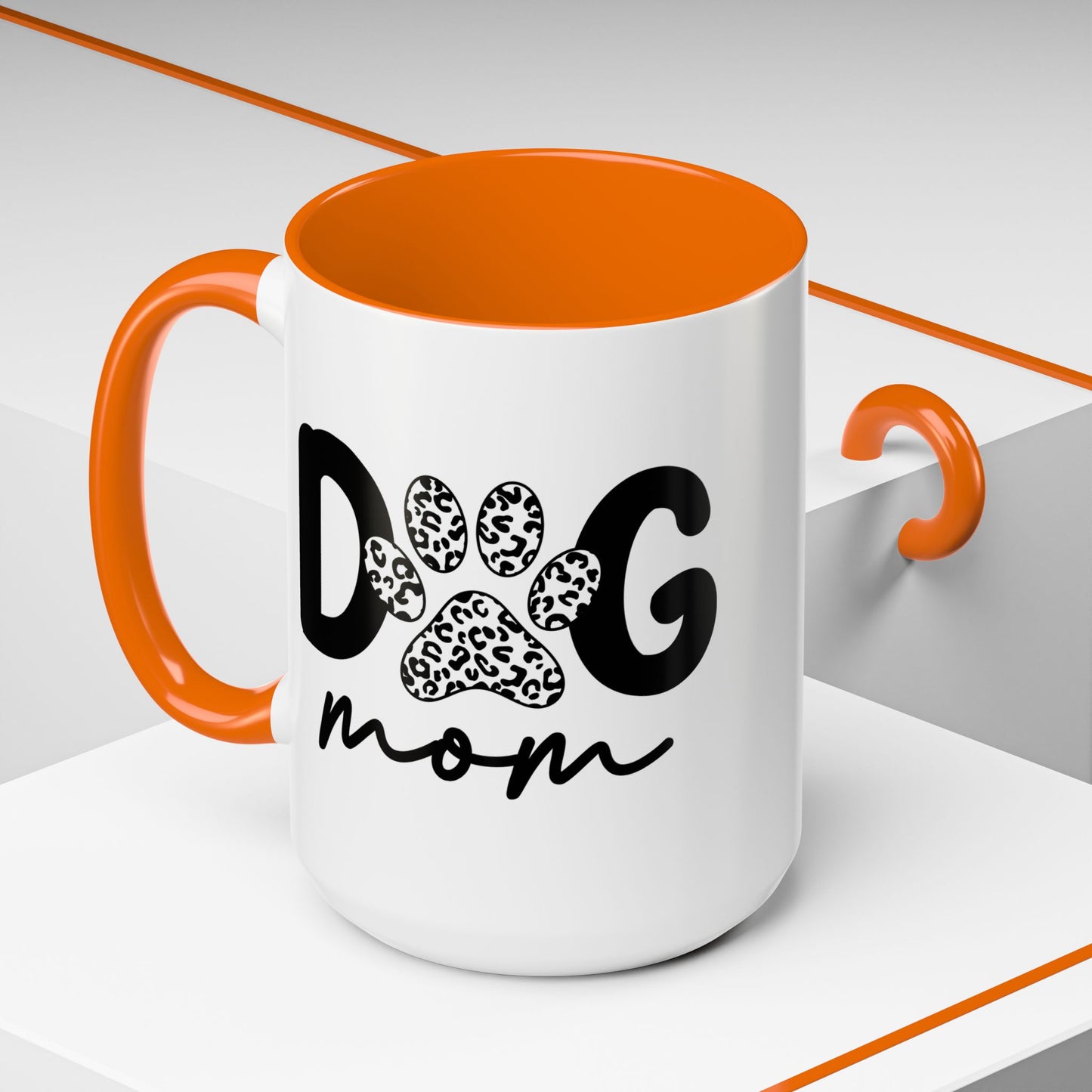 Dog Mom Accent 15oz Coffee Mug - Perfect Gift for Pet Lovers