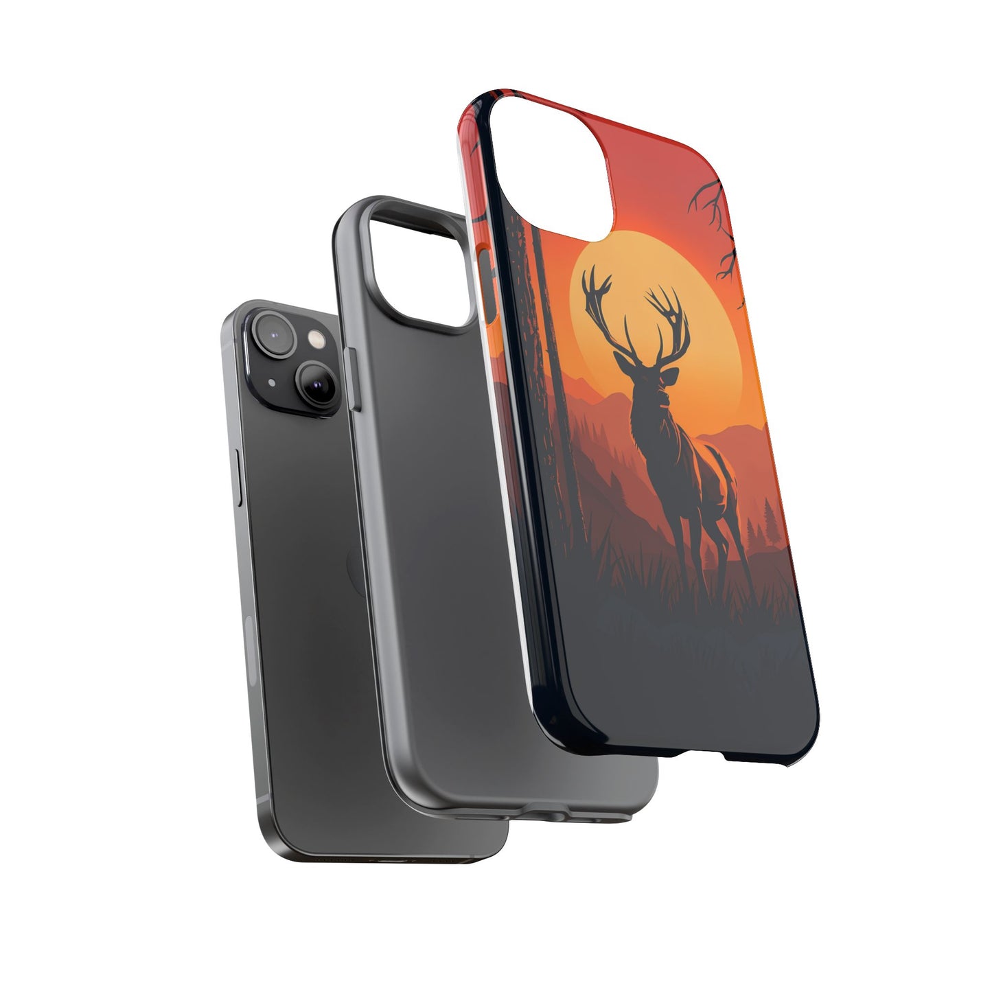 Wildlife Phone Case - Stag and Sunset Design for Nature Lovers