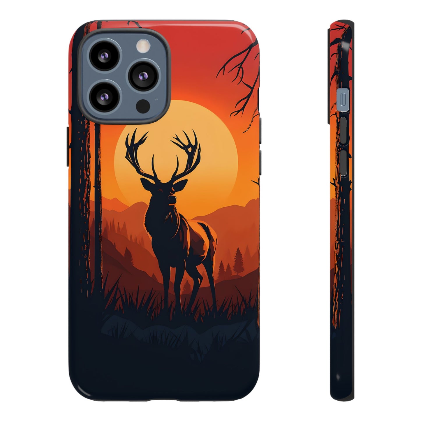 Wildlife Phone Case - Stag and Sunset Design for Nature Lovers