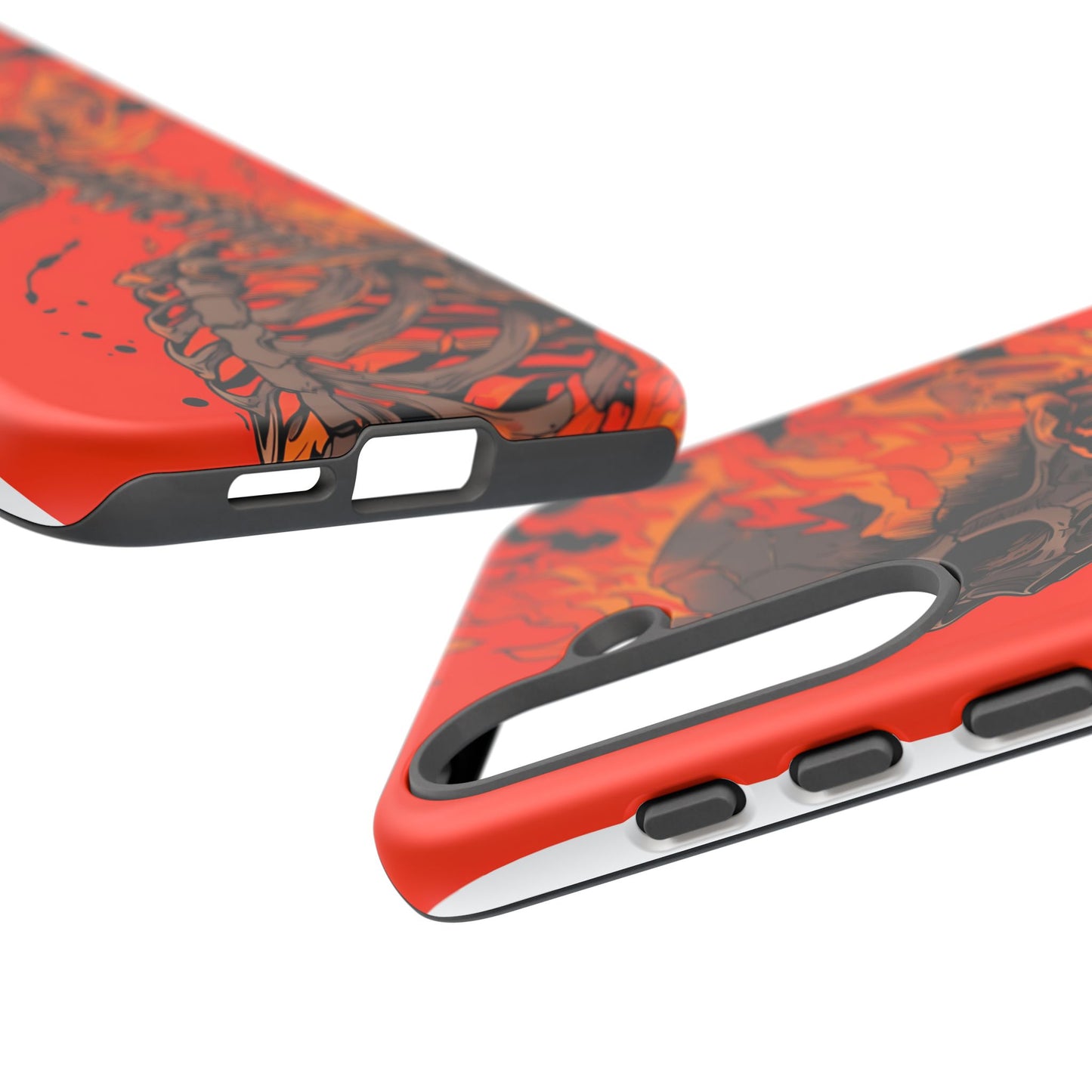 Flaming Skeleton Phone Case - Tough & Stylish Protection