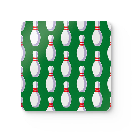 Bowling-Themed Cork Coaster Set - Fun & Functional Drinkware for Parties