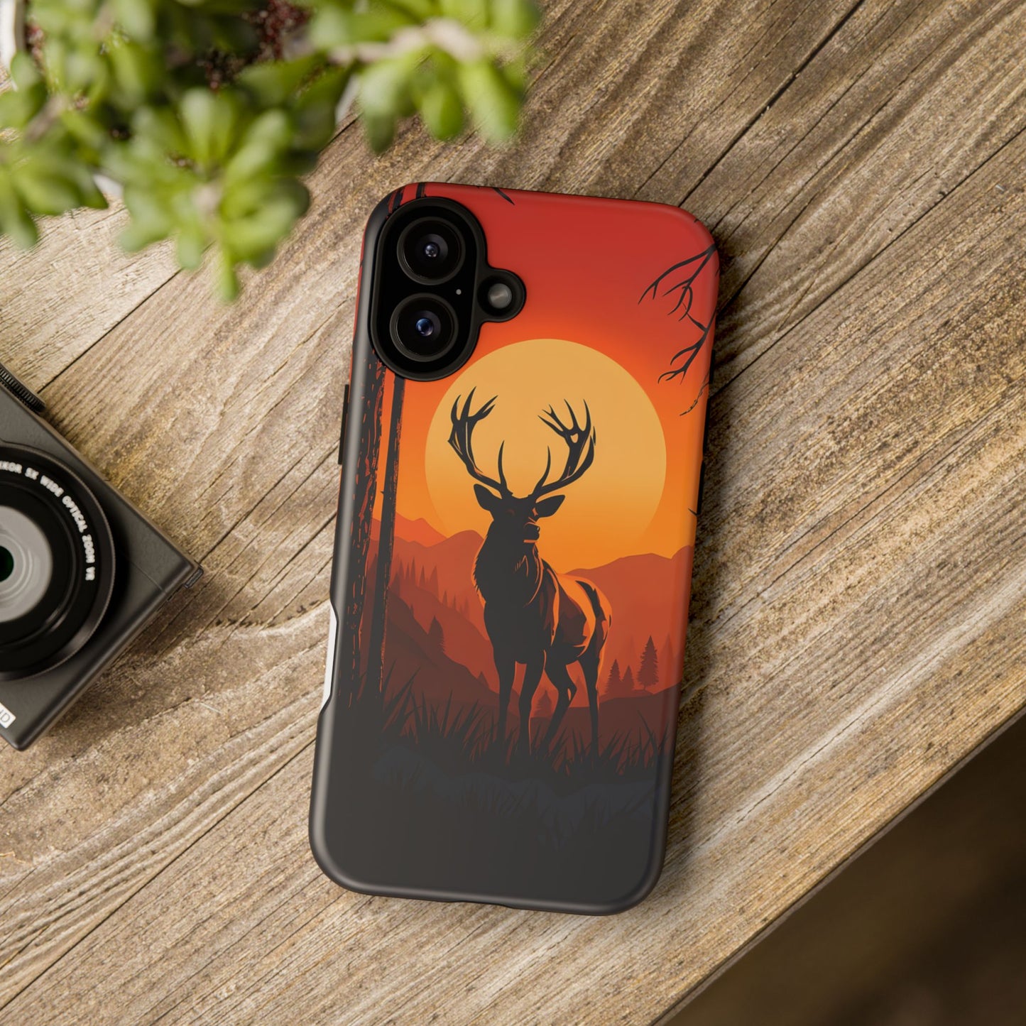Wildlife Phone Case - Stag and Sunset Design for Nature Lovers