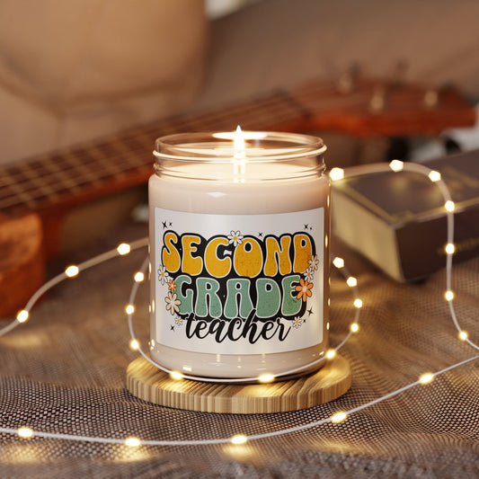 PERSONALIZED-Scented Soy Candle for Second Grade Teachers - Perfect Gift for Educators