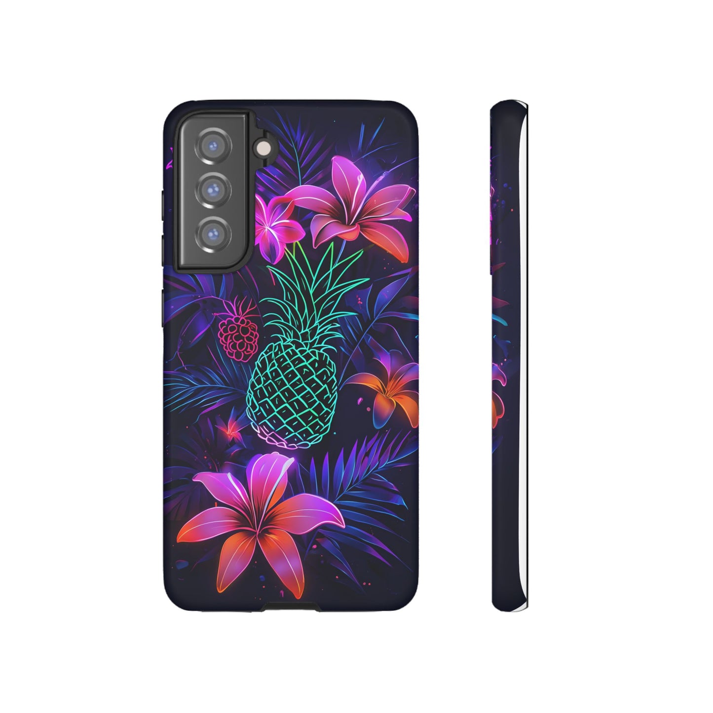 Tough Cases - Tropical Neon Floral iPhone Case
