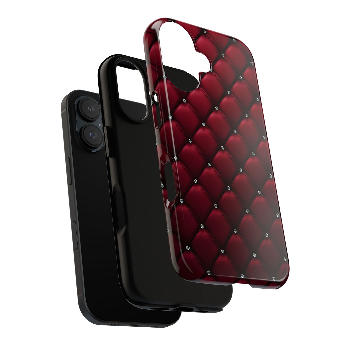 Luxurious Red Leather Phone Case – Stylish Protection for Your Device