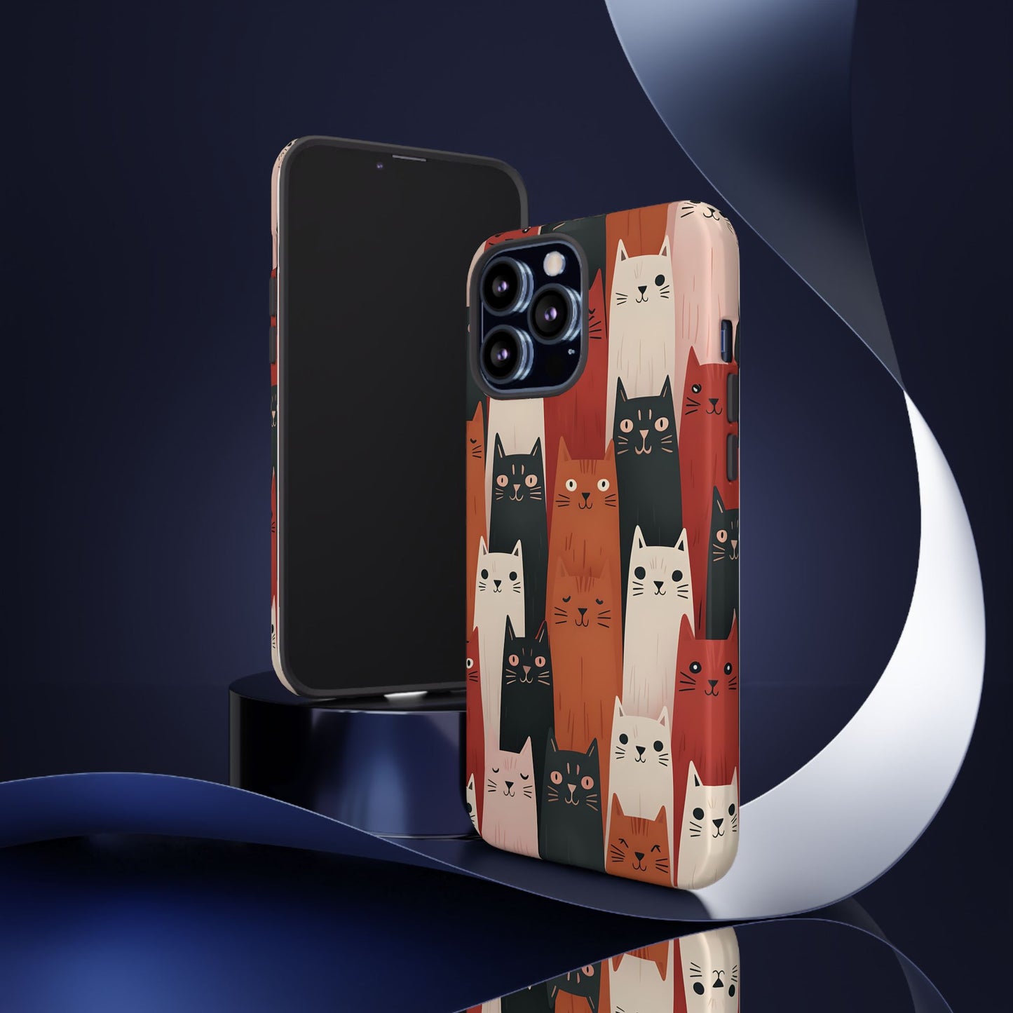 Playful Cat Phone Case - Tough & Stylish Purrfect for Cat Lovers