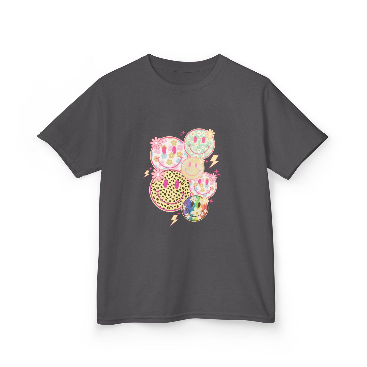 Kids Smiley Face Tee - Fun & Colorful Heavy Cotton™ Shirt