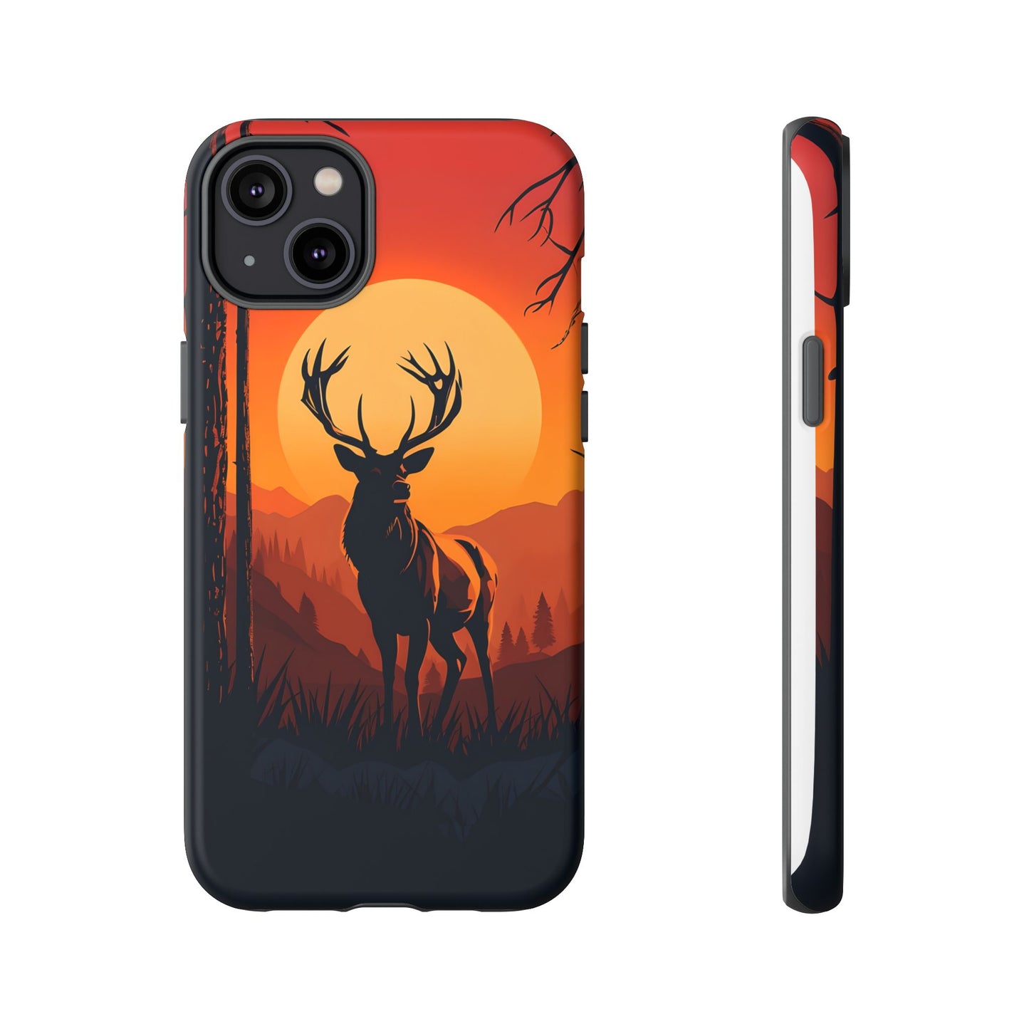 Wildlife Phone Case - Stag and Sunset Design for Nature Lovers