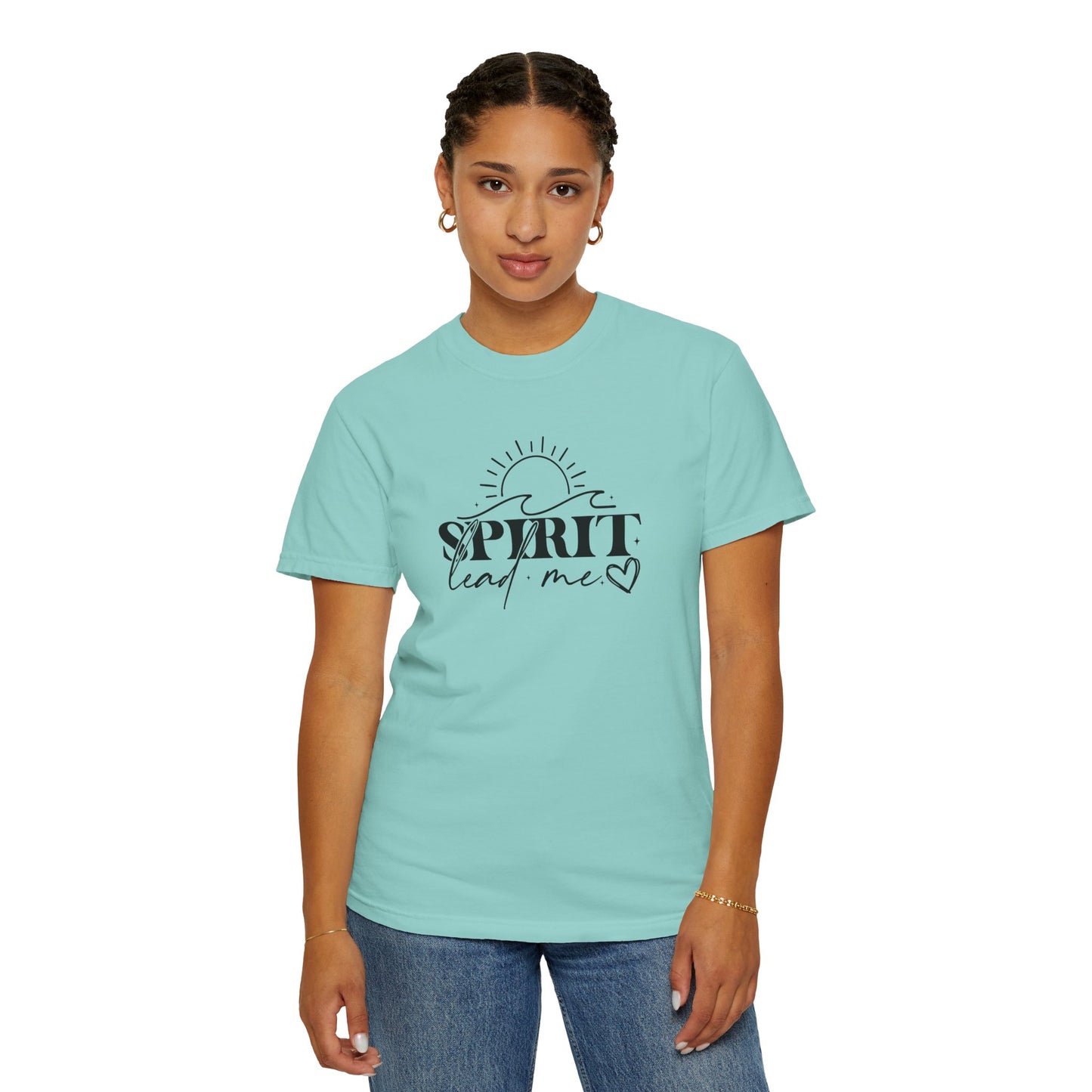 Inspirational Unisex Garment-Dyed T-Shirt - 'Spirit Lead Me' & 'Where My Trust Is'