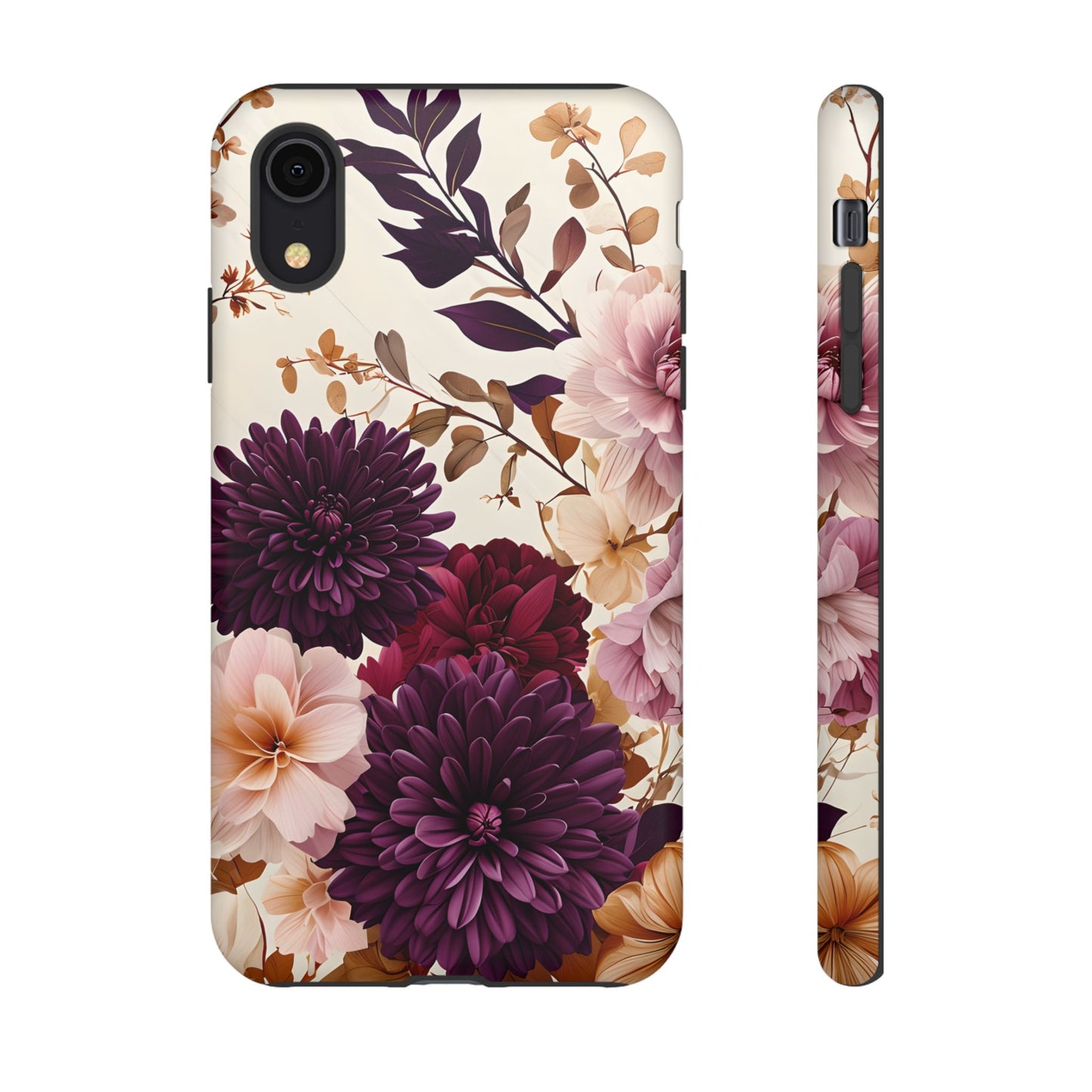 Floral Tough Phone Case - Elegant Design for iPhones & Androids