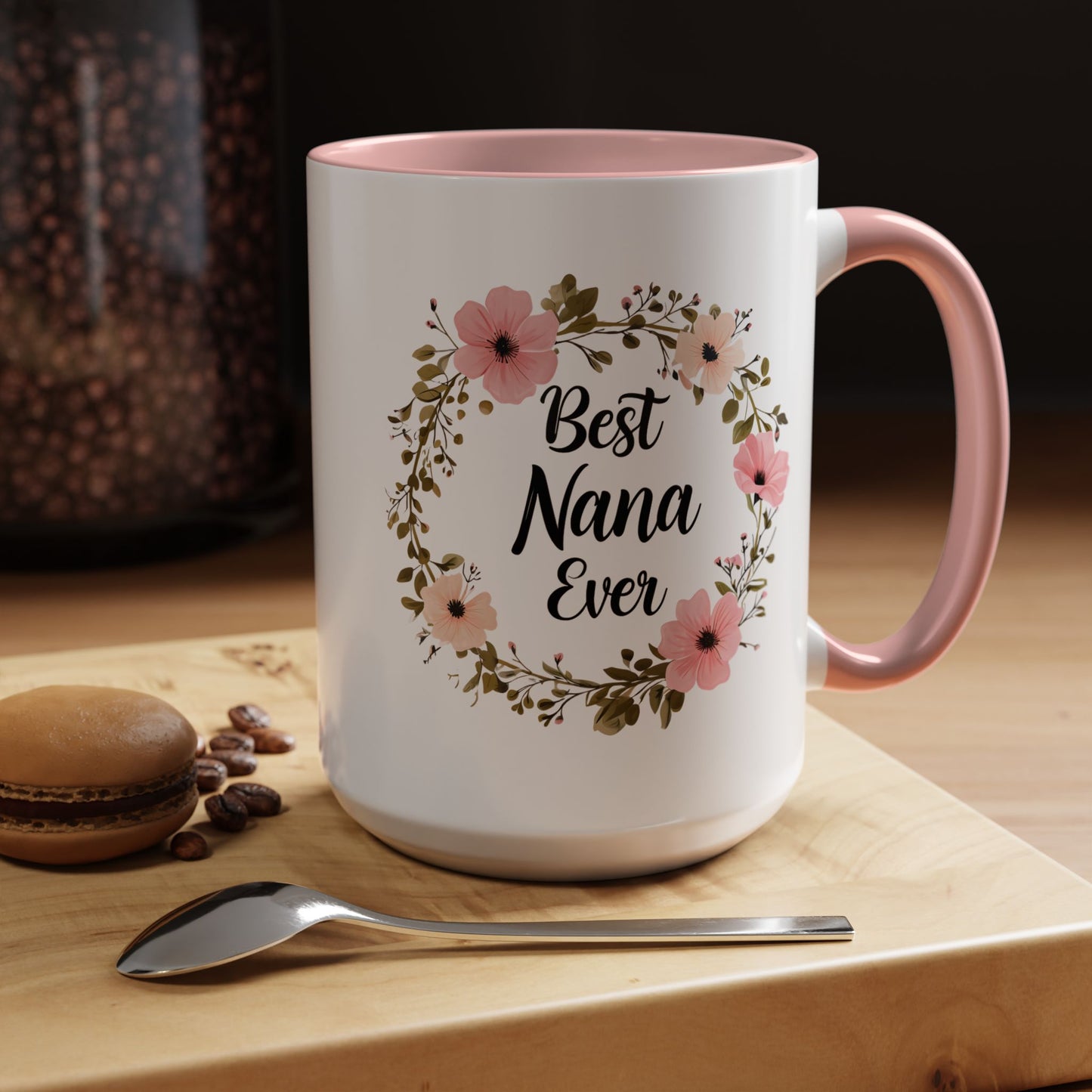 Best Nana Ever Floral Coffee Mug - 15oz Accent Mug for Gifts