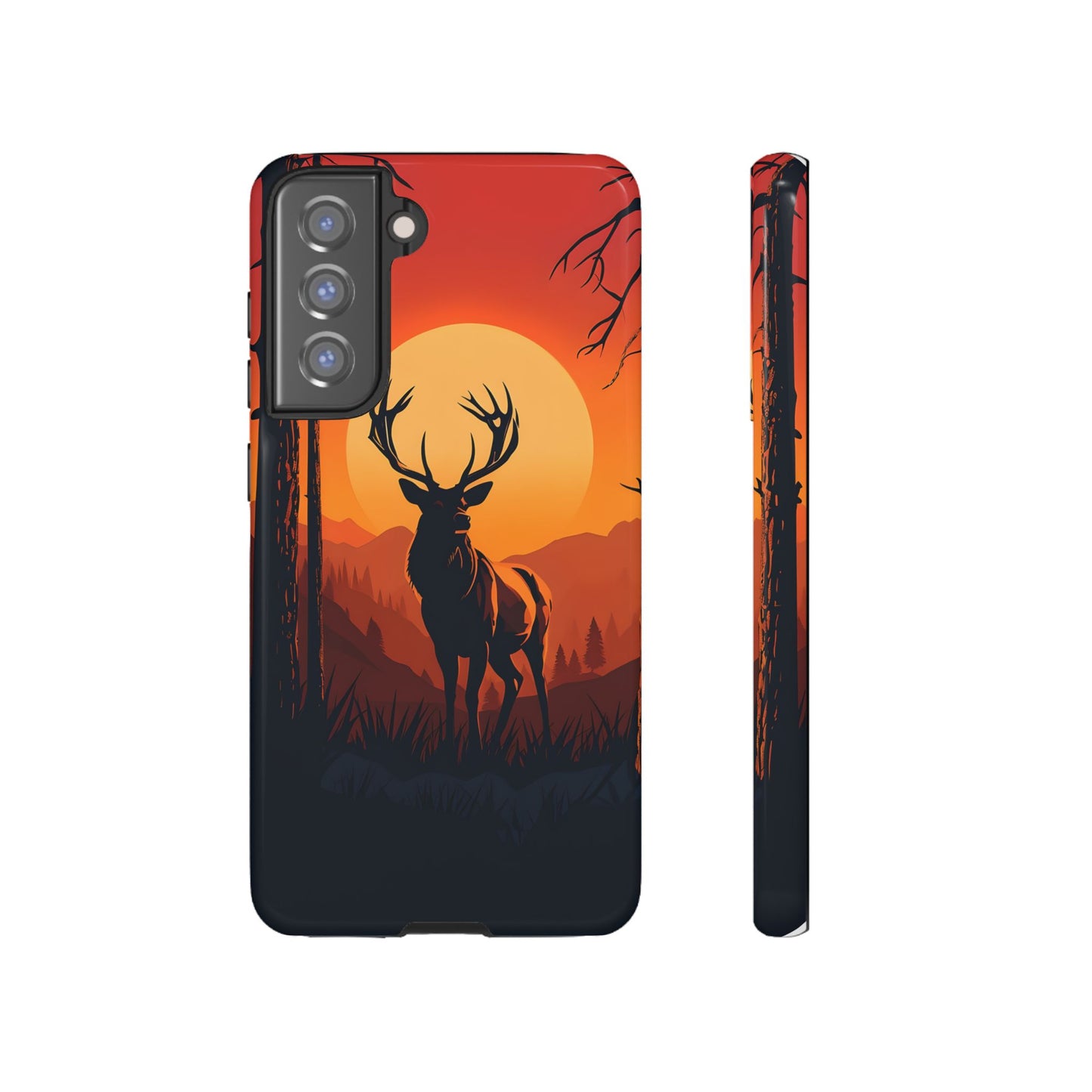 Wildlife Phone Case - Stag and Sunset Design for Nature Lovers