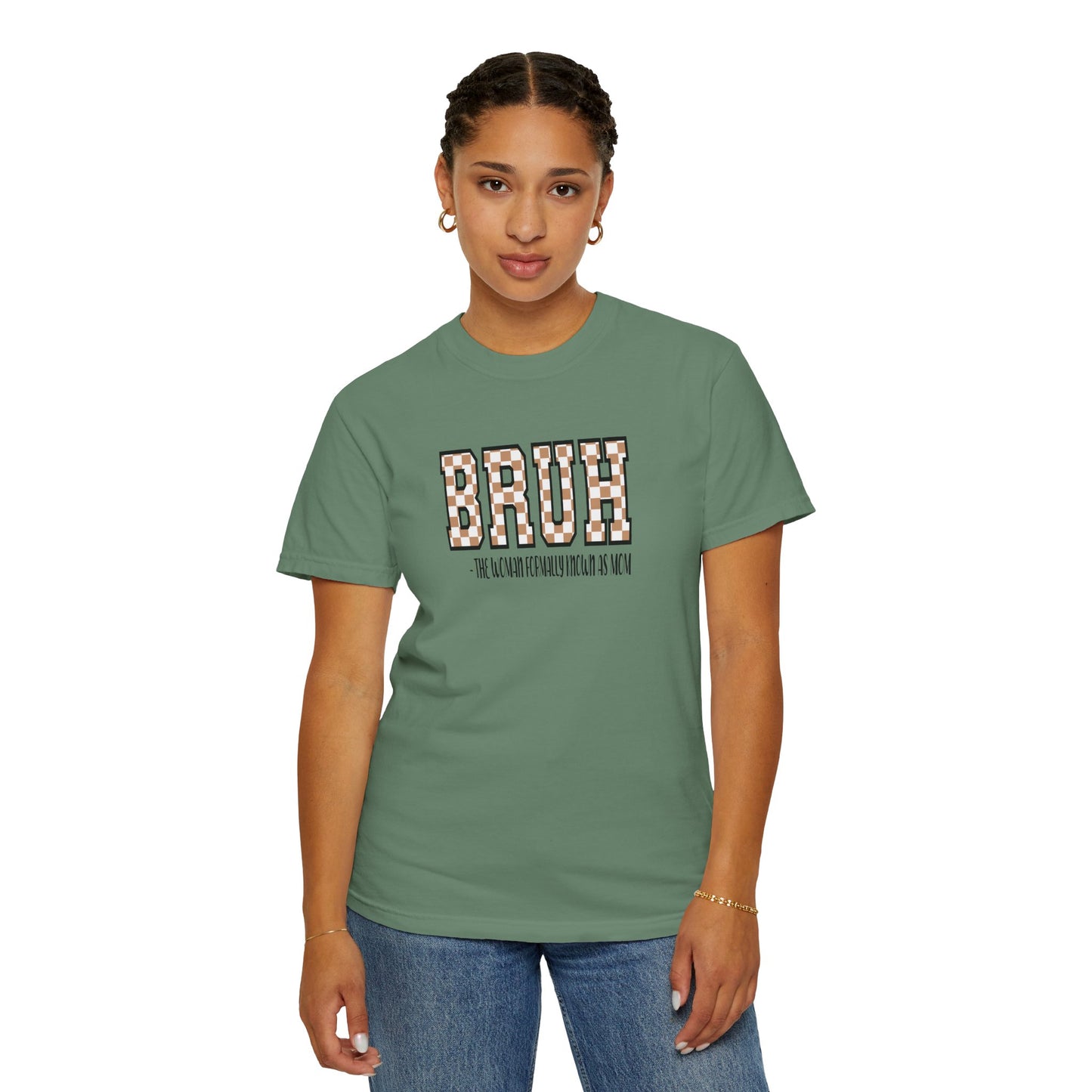 Unisex Garment-Dyed T-Shirt with 'BRUH' Design - Casual Style for Everyday Wear