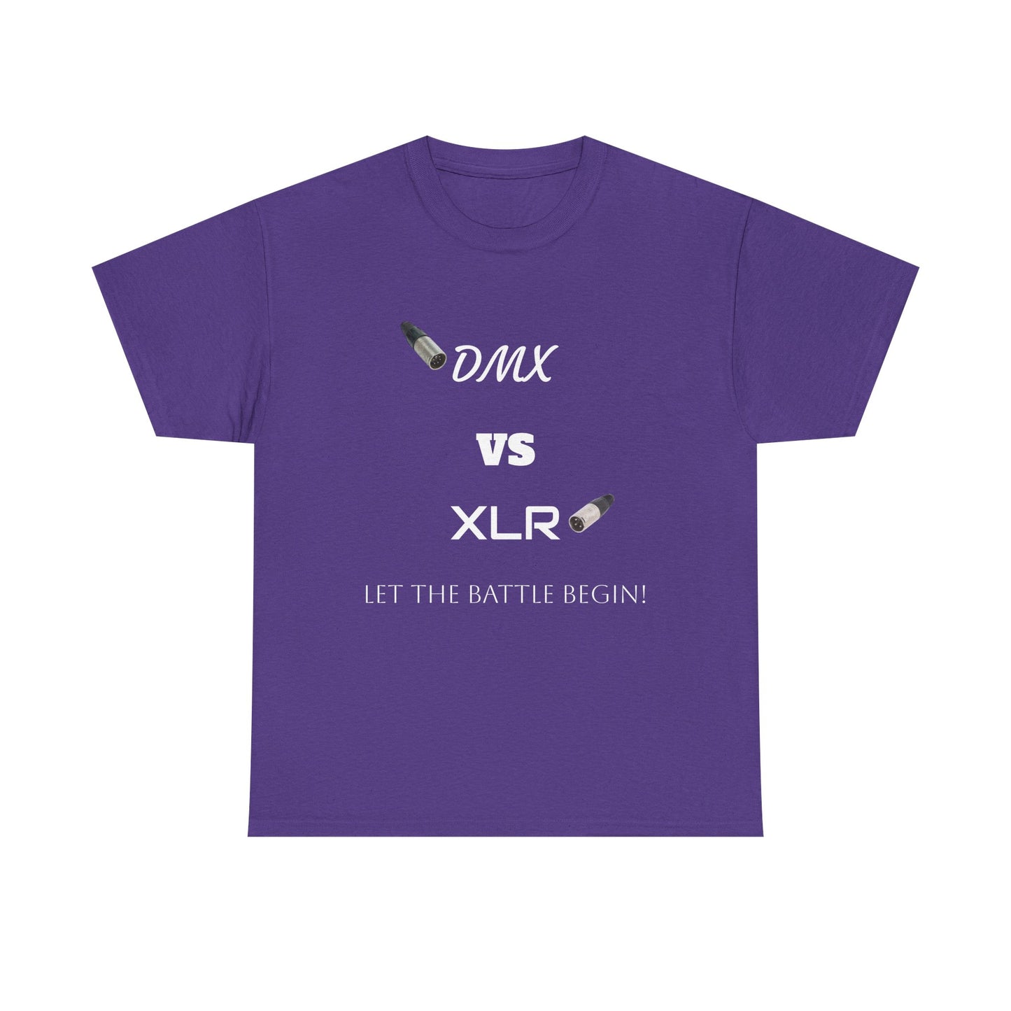 DMX vs XLR Battle Graphic Unisex Heavy Cotton Tee