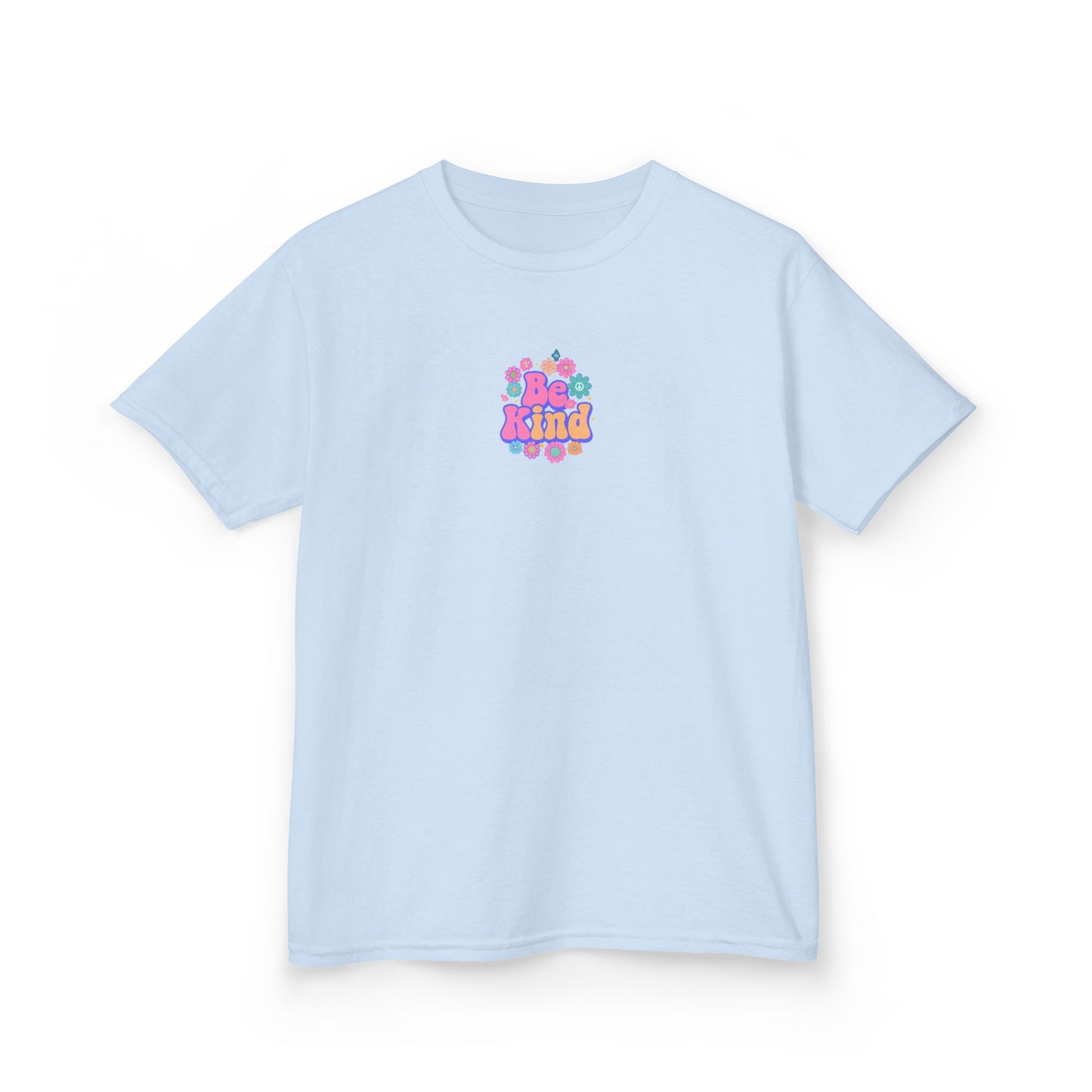 Kids Heavy Cotton™ Tee - 'Be Kind' Inspirational Shirt for Positive Vibes