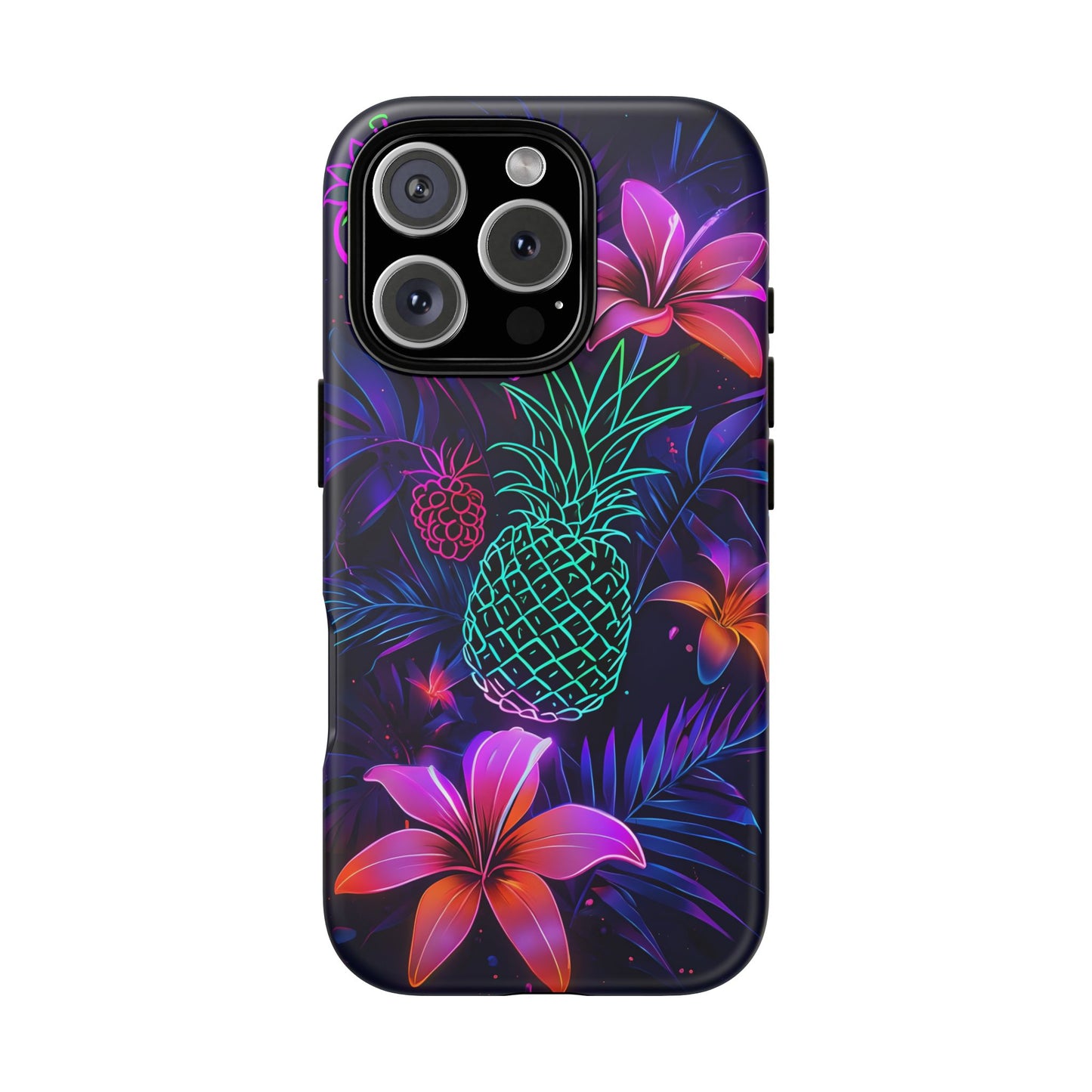 Tough Cases - Tropical Neon Floral iPhone Case