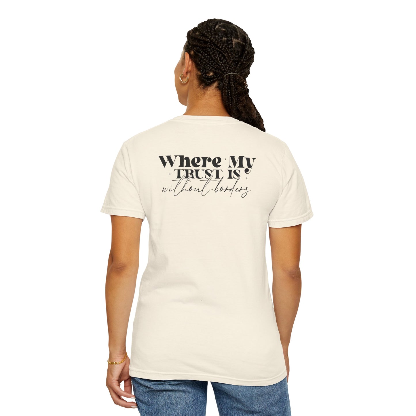 Inspirational Unisex Garment-Dyed T-Shirt - 'Spirit Lead Me' & 'Where My Trust Is'