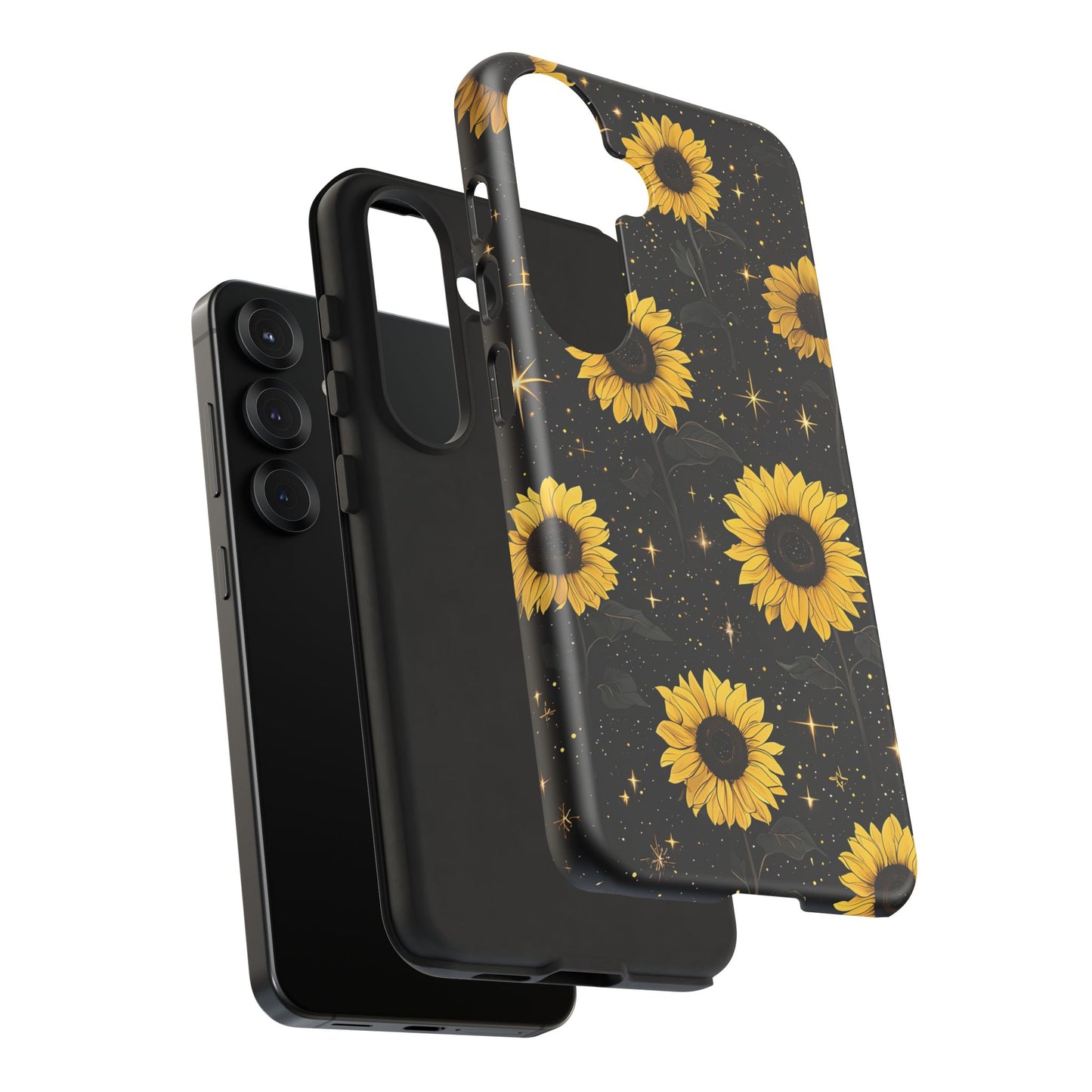 Sunflower Galaxy Tough Case - Durable Phone Cover with Floral Design