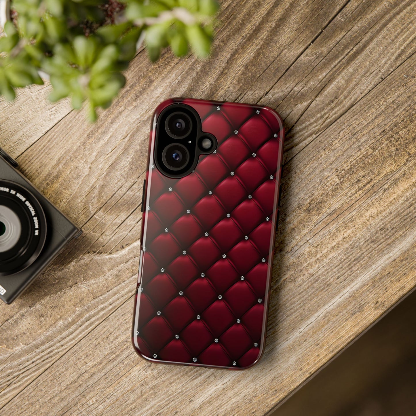 Luxurious Red Leather Phone Case – Stylish Protection for Your Device