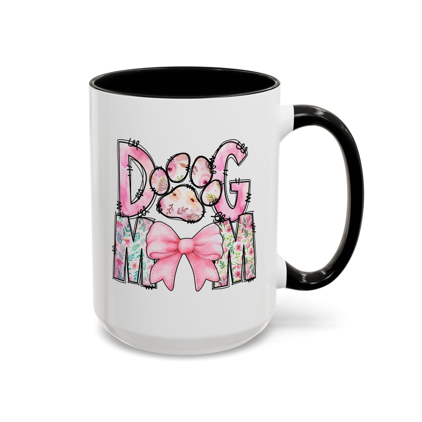Dog Mom Accent 15oz Coffee Mug - Perfect Gift for Pet Lovers