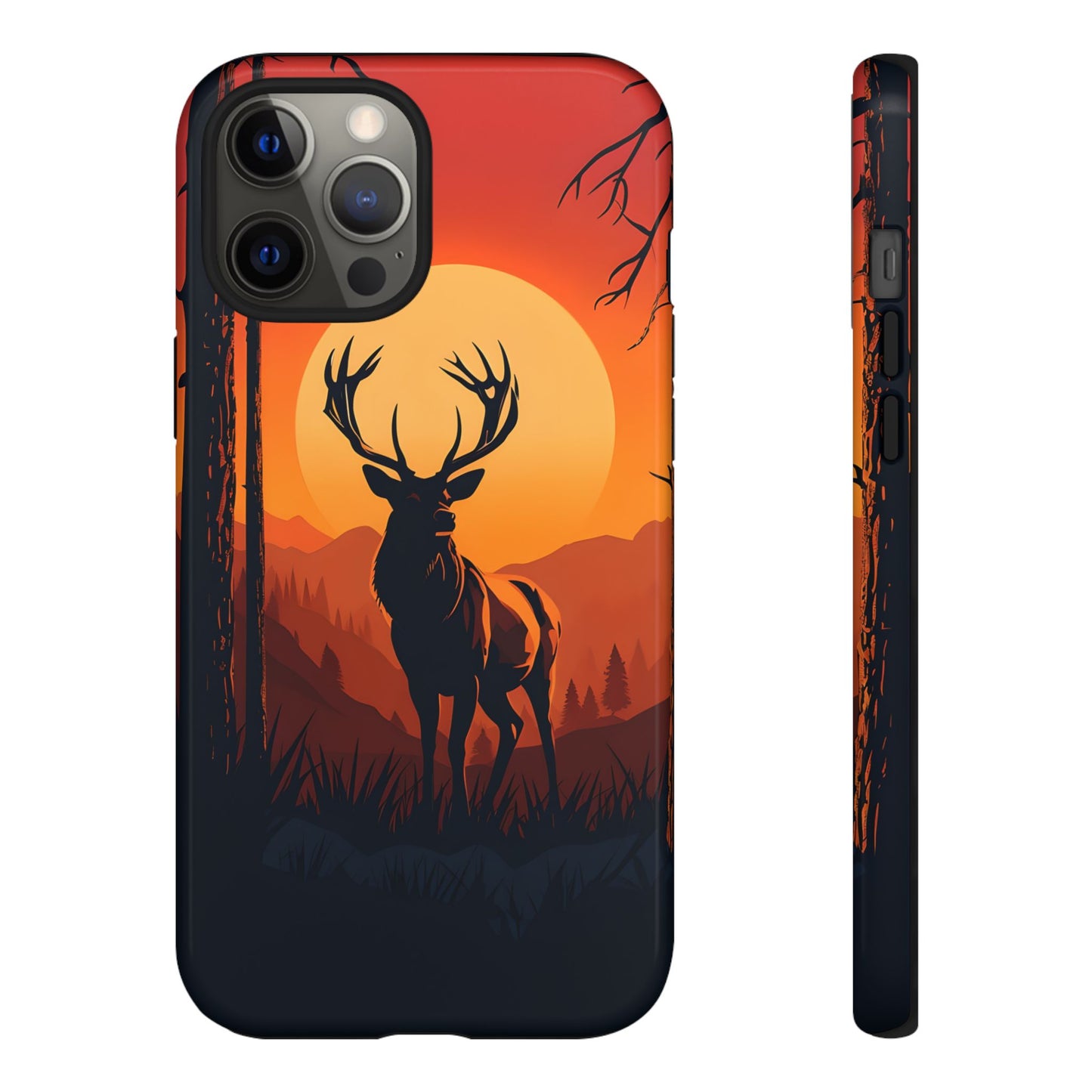 Wildlife Phone Case - Stag and Sunset Design for Nature Lovers